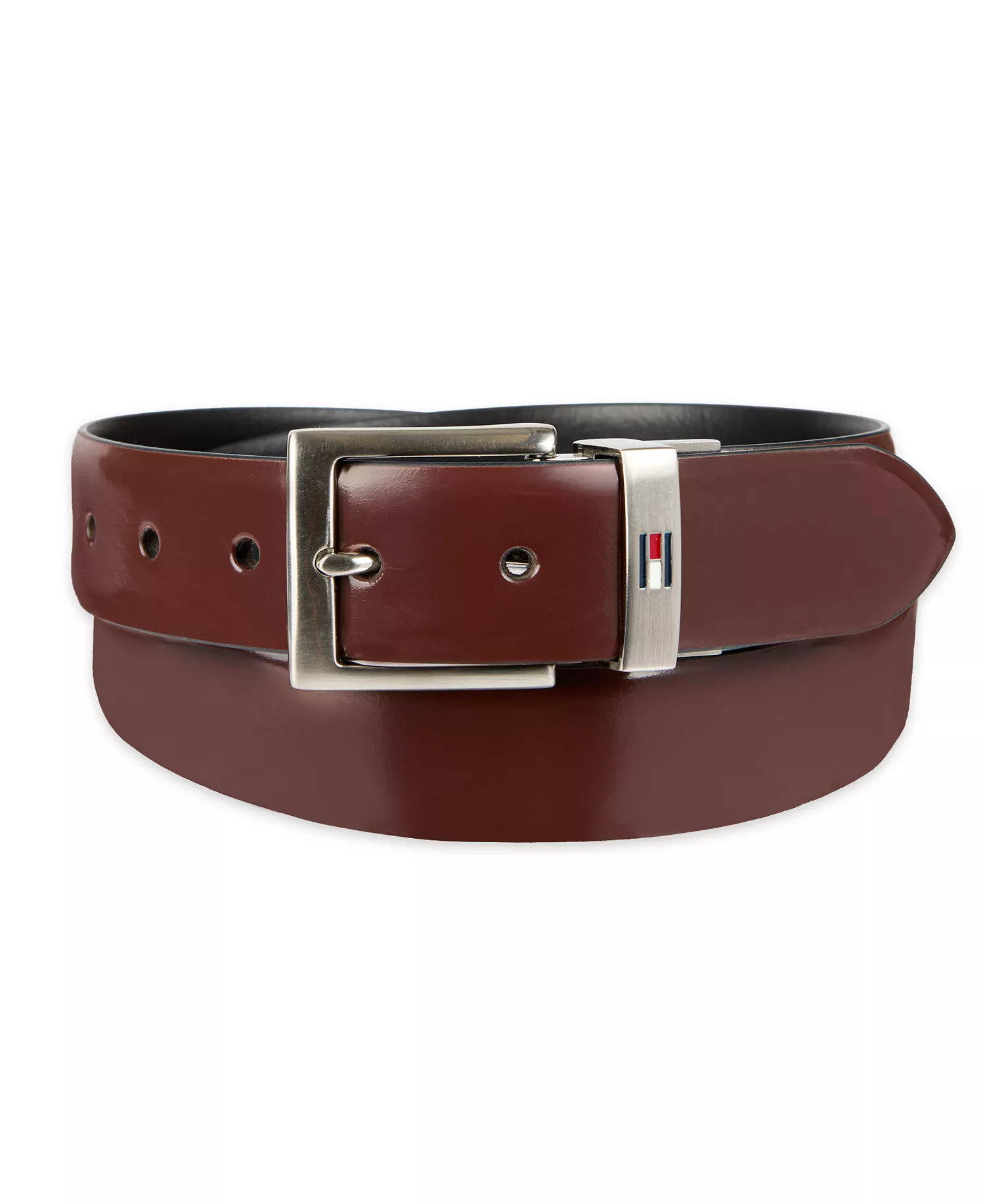 Men's Two-in-One Reversible Leather Dress Belt - Brown/Black - M (34-36)