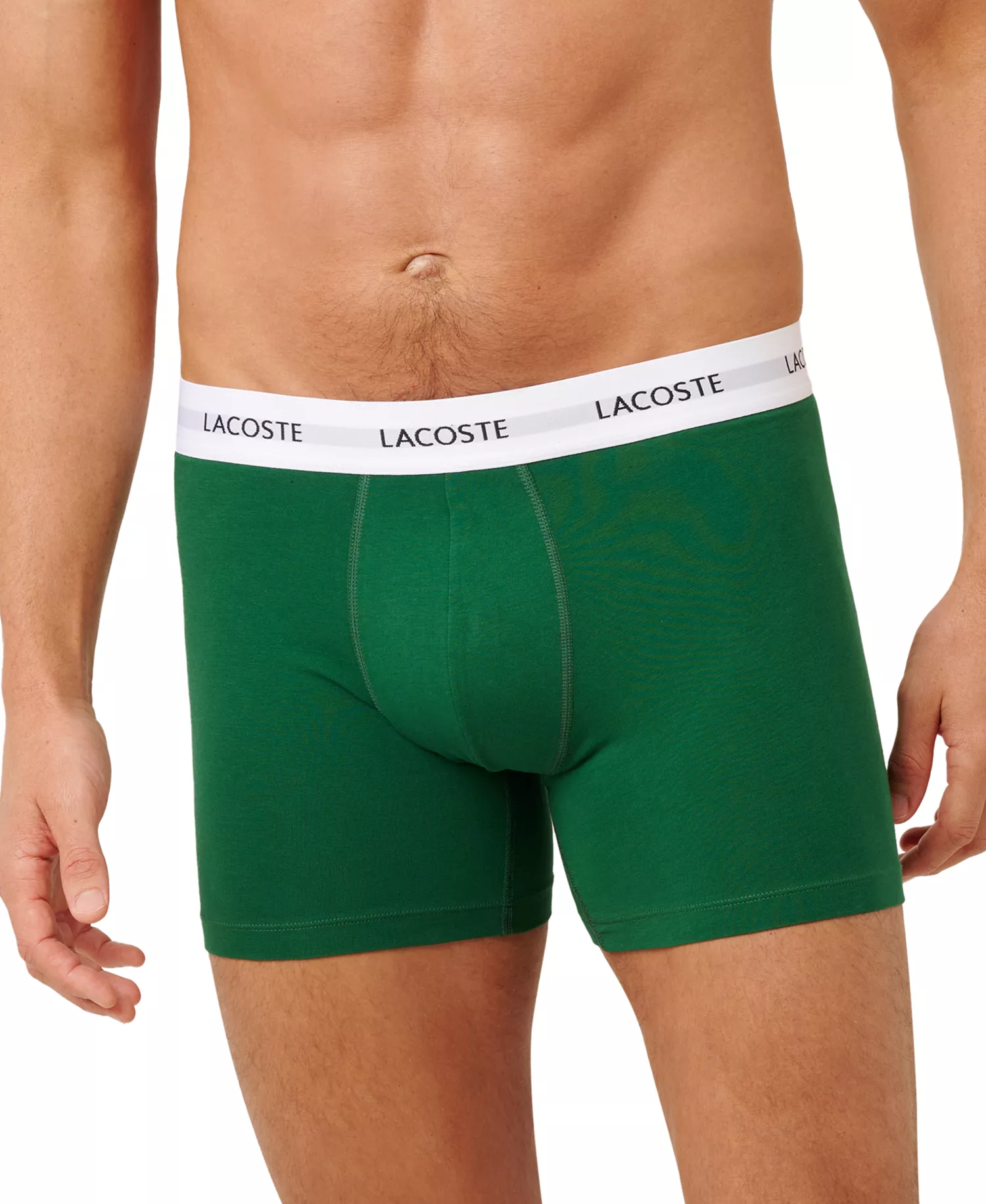 Men's 3-Pack Regular-Fit Logo Boxer Briefs - Navy/Green/Black - L