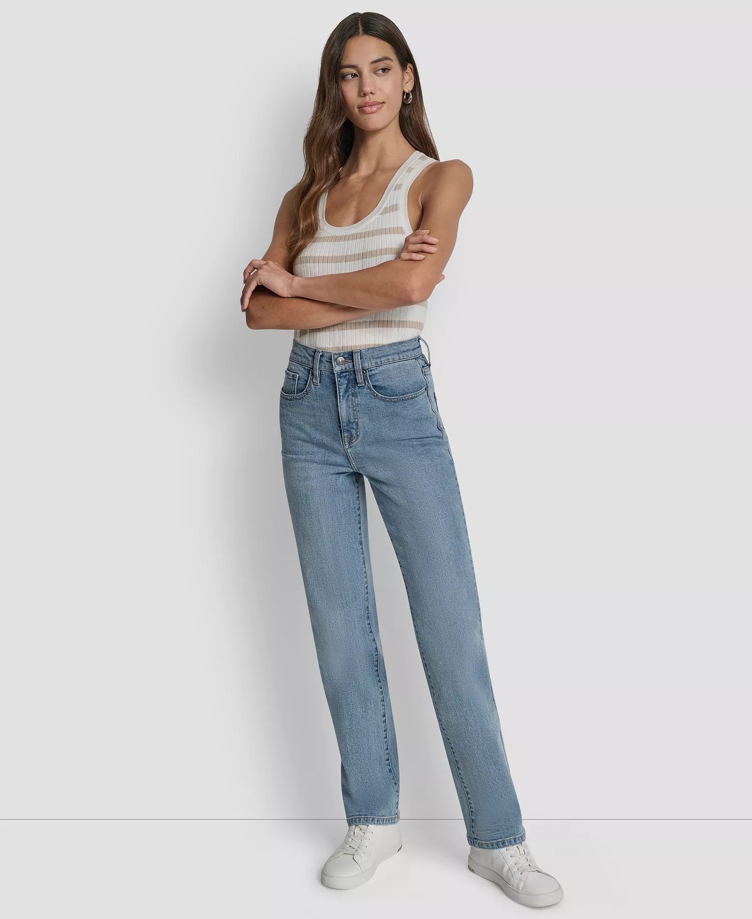 Women's Classic High Rise Straight Leg Jeans - Bryant Wash - 24