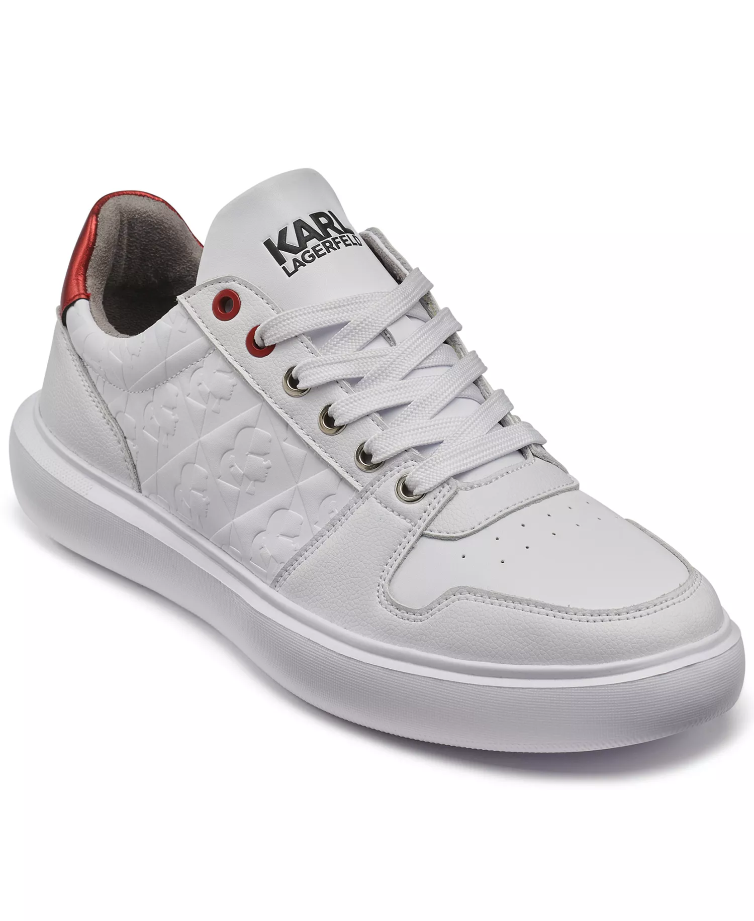 Men's 3D Logo Stamp Sneakers - White - 10.5M