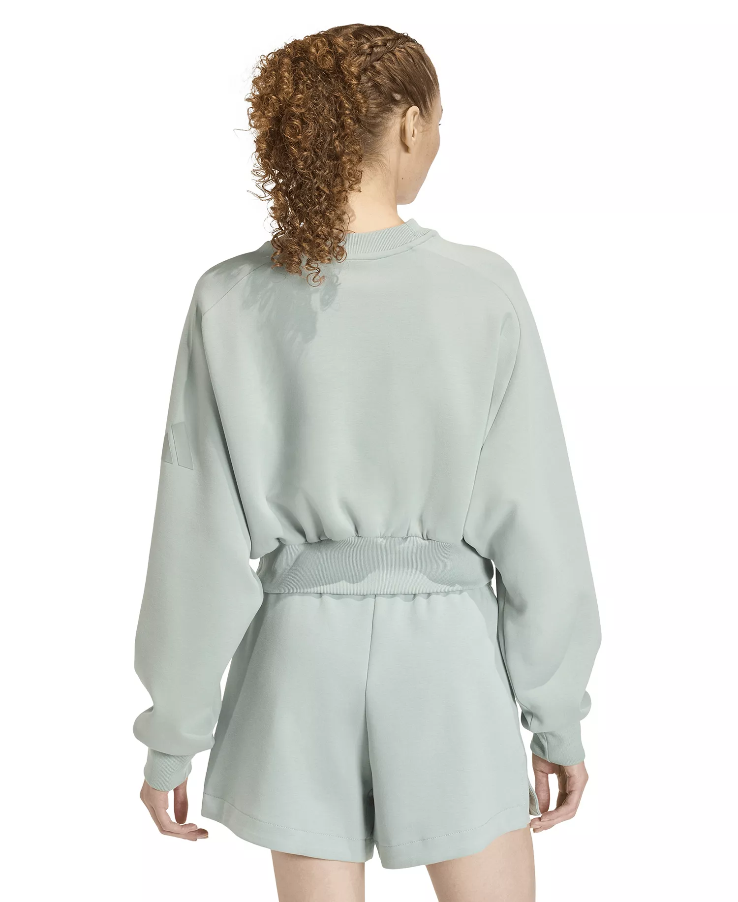 Women's Soft Lux Loose Sportswear Crew Neck Sweatshirt - Wonder Sage - 2XL