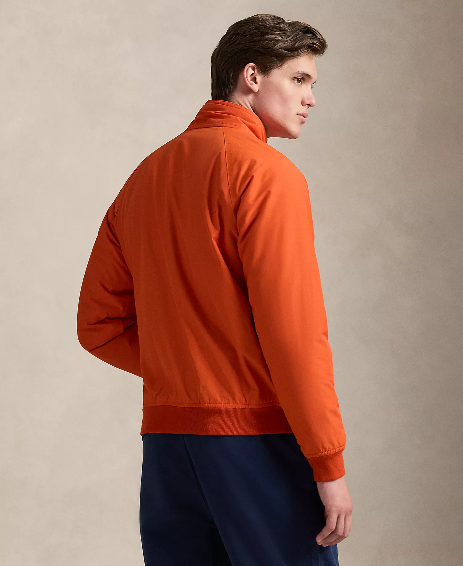 Men's Raglan-Sleeve Jacket - College Orange W/ Oatmeal - L