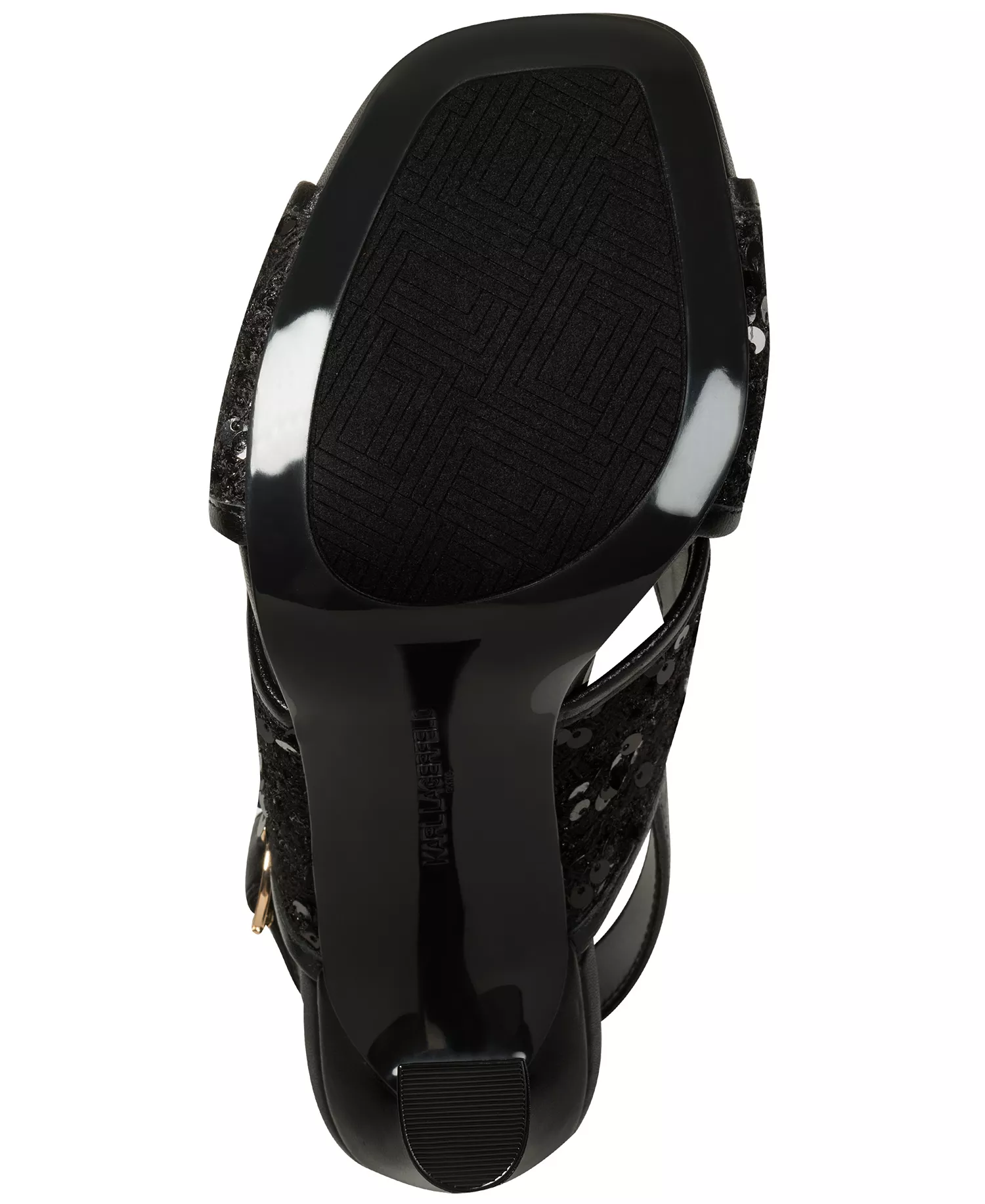 Colbie Crossband Sequin Dress Sandals - Black - 10