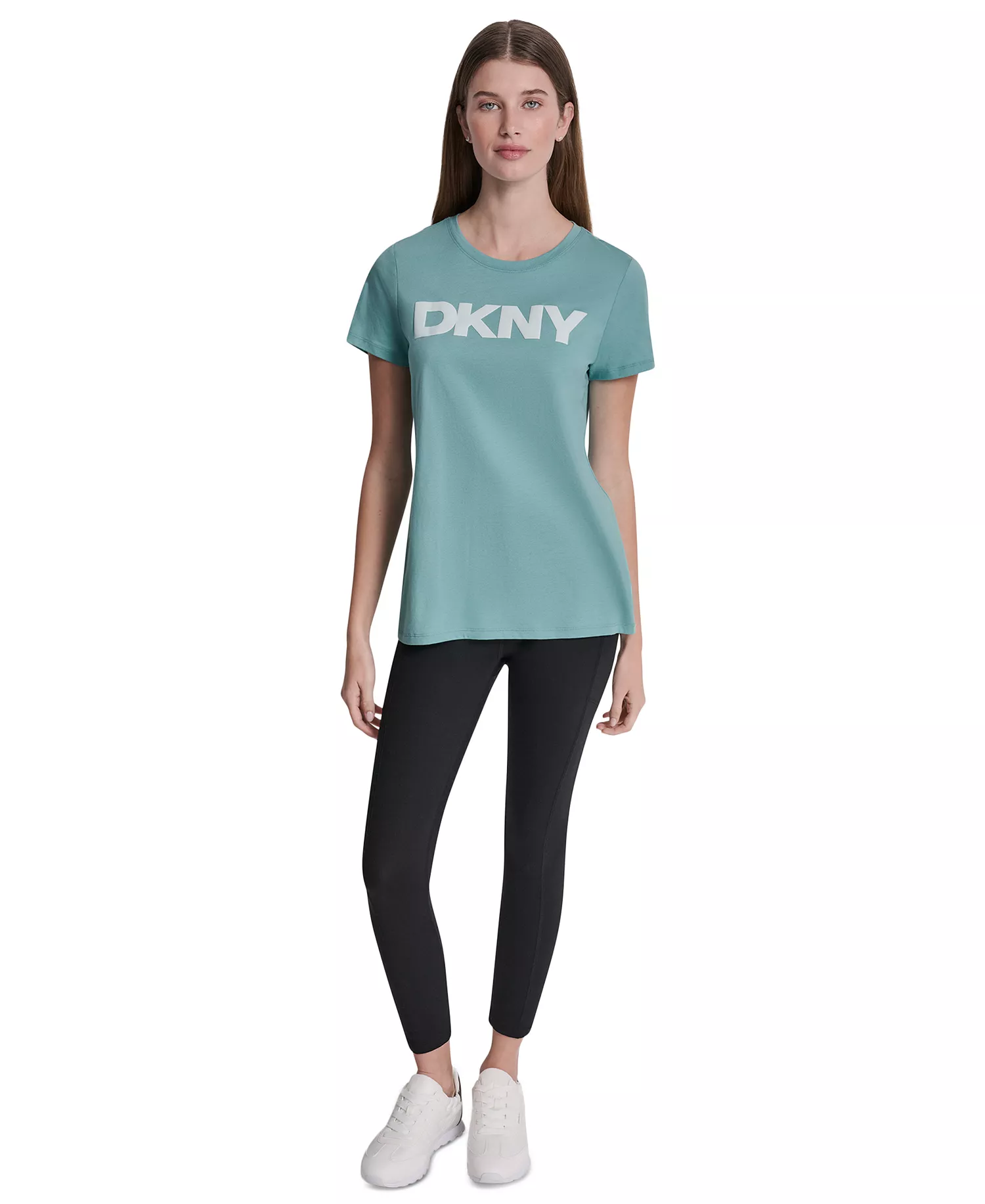 Women's Puff Logo Crewneck T-Shirt - Coastline/clear Mint - L