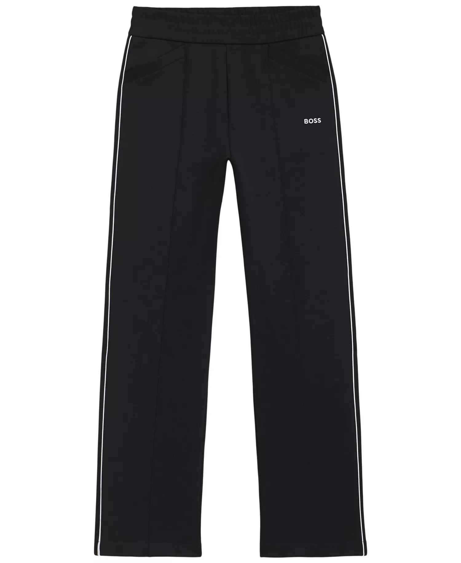 Women's Straight-Fit Tracksuit Pants - Black - M