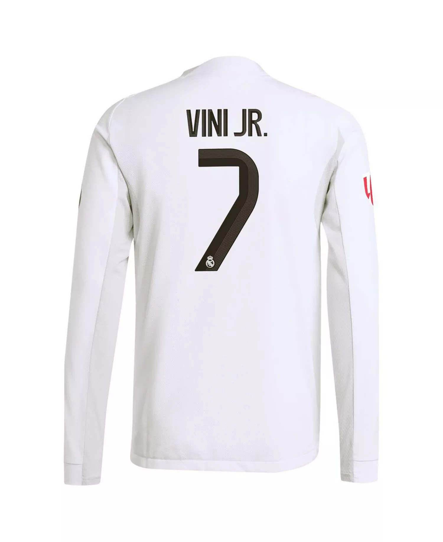 Men's Vini Jr. White Real Madrid 2025/26 Home Authentic Long Sleeve Jersey - White - 2XL