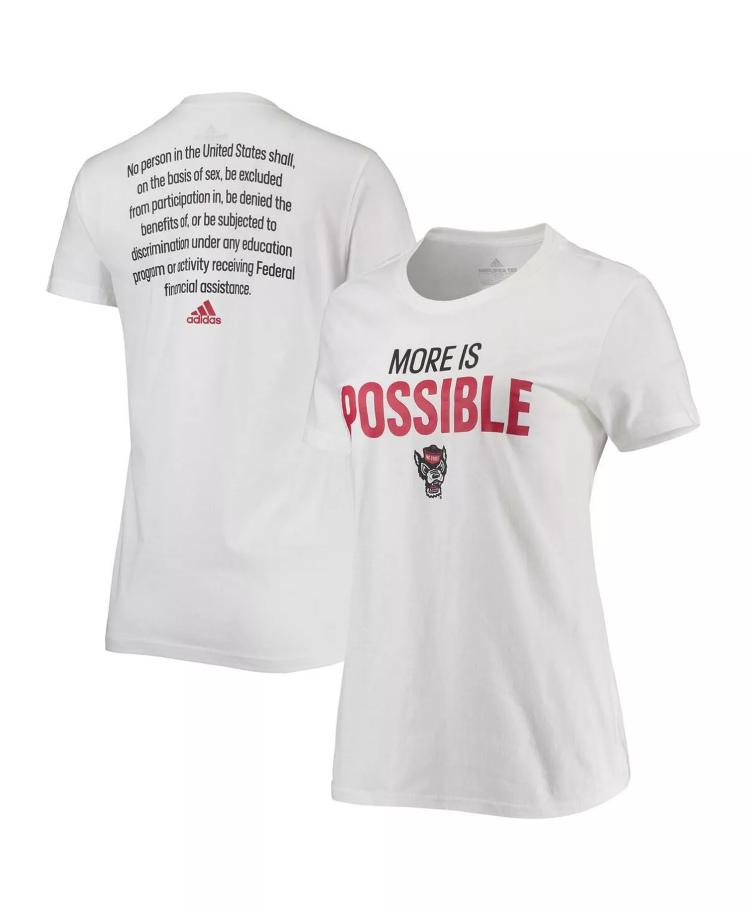 Women's White NC State Wolfpack More Is Possible T-shirt - White - S