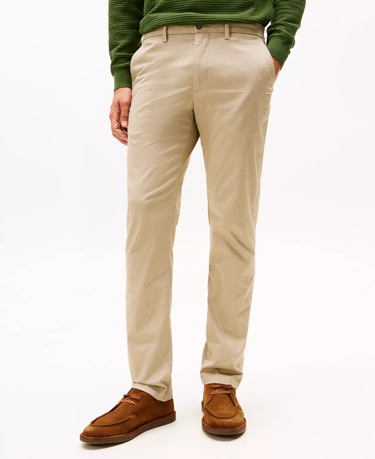 Men's Denton Printed Structure Slim Fit Pants - Beige - 29x30