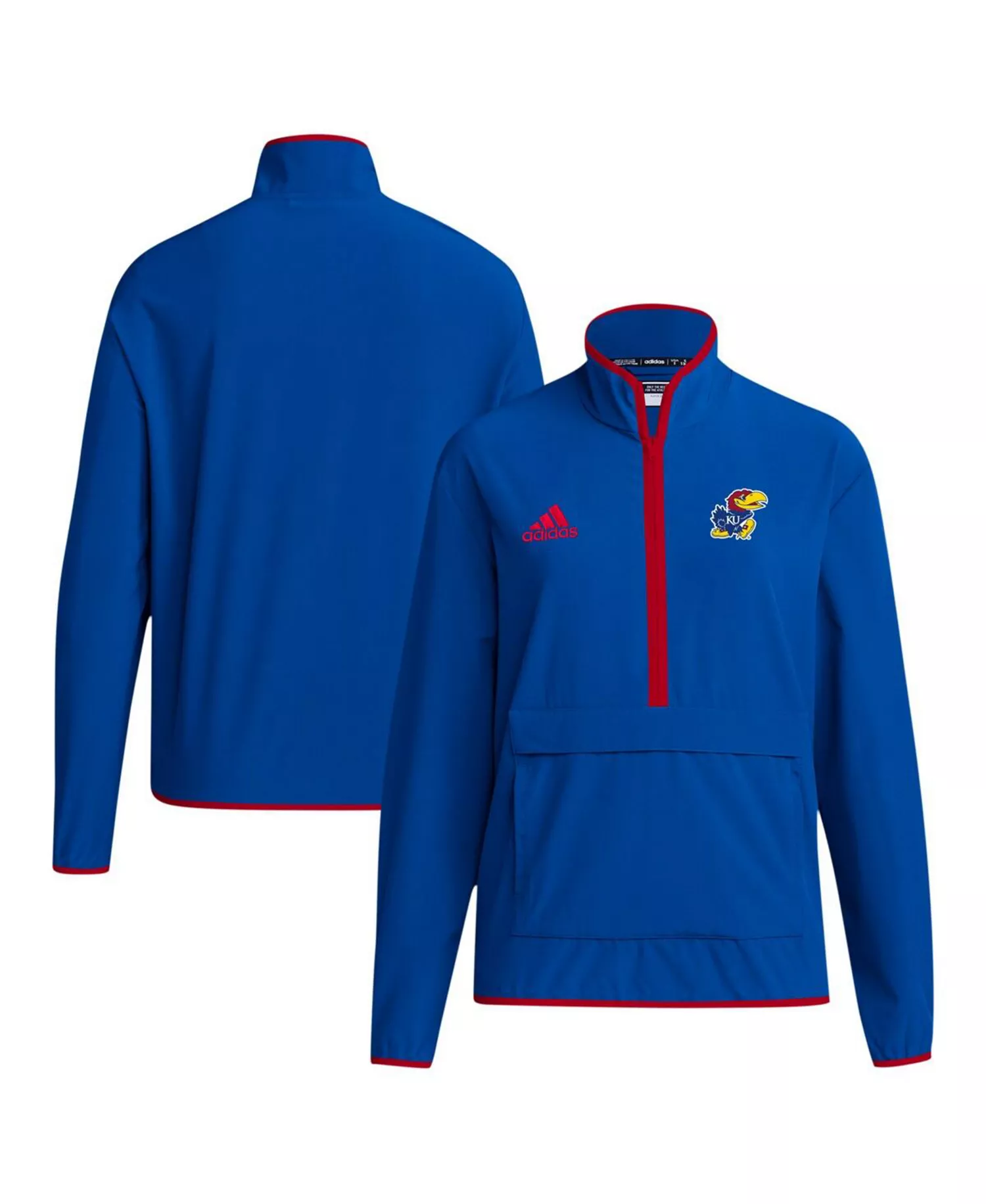 Men's Royal Kansas Jayhawks Coaches Sideline Half-Zip Jacket - Royal - M