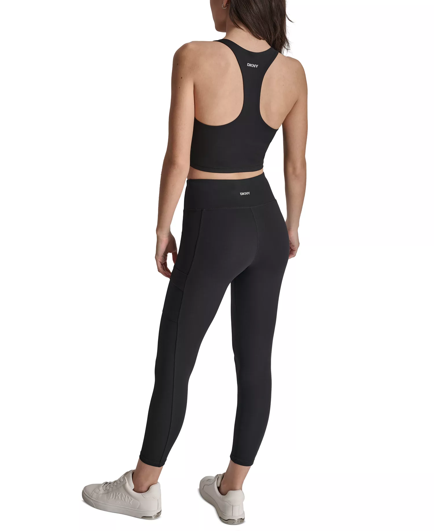 Women's High-Waisted 7/8 Cargo Leggings - Black - XS