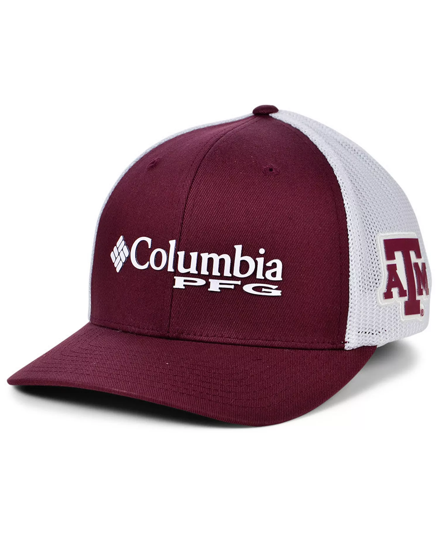 Texas A&M Aggies PFG Stretch Cap - Maroon/White - L/XL