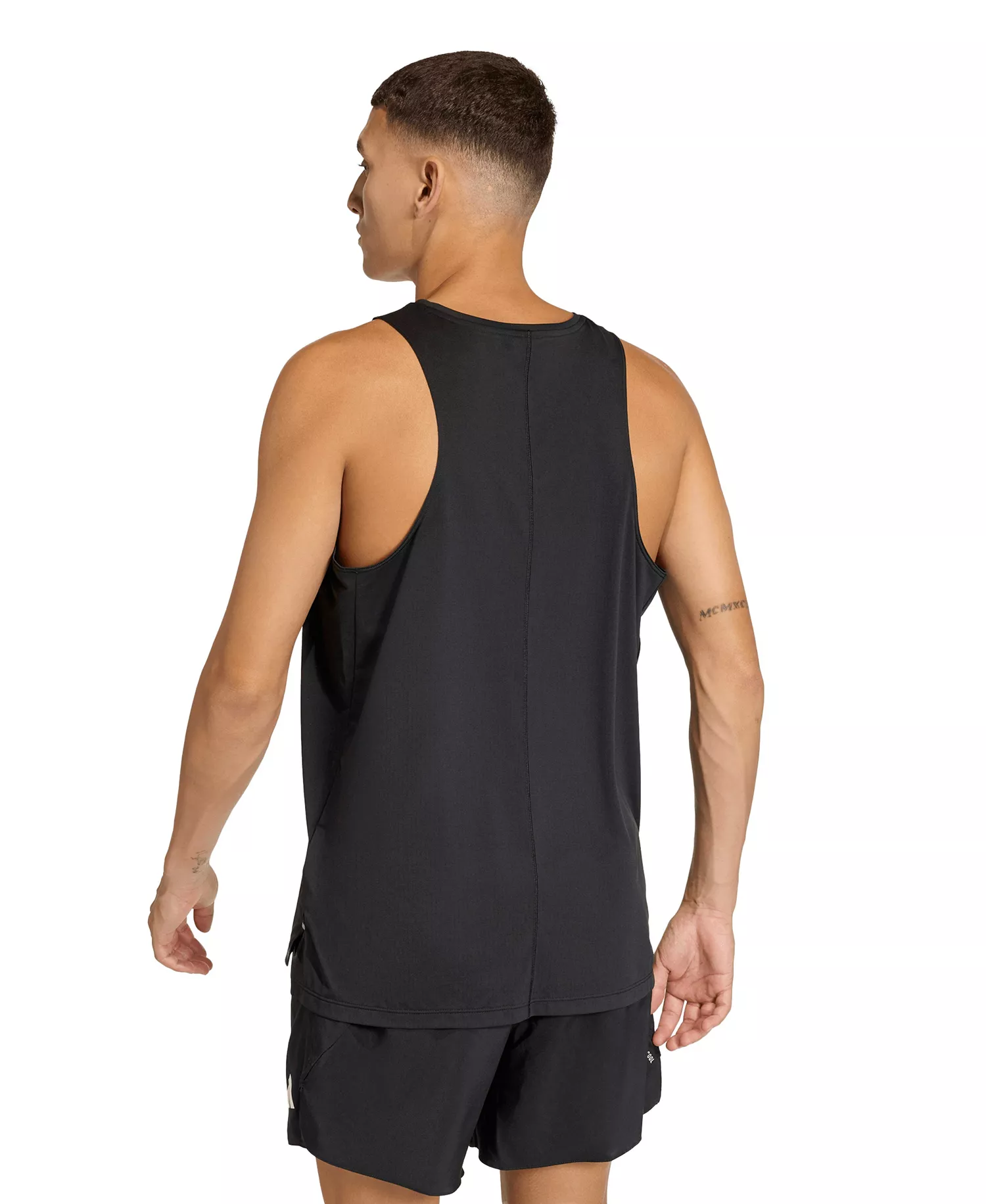 Men's Sleeveless Round Neck Tank Top - Black - 2XL