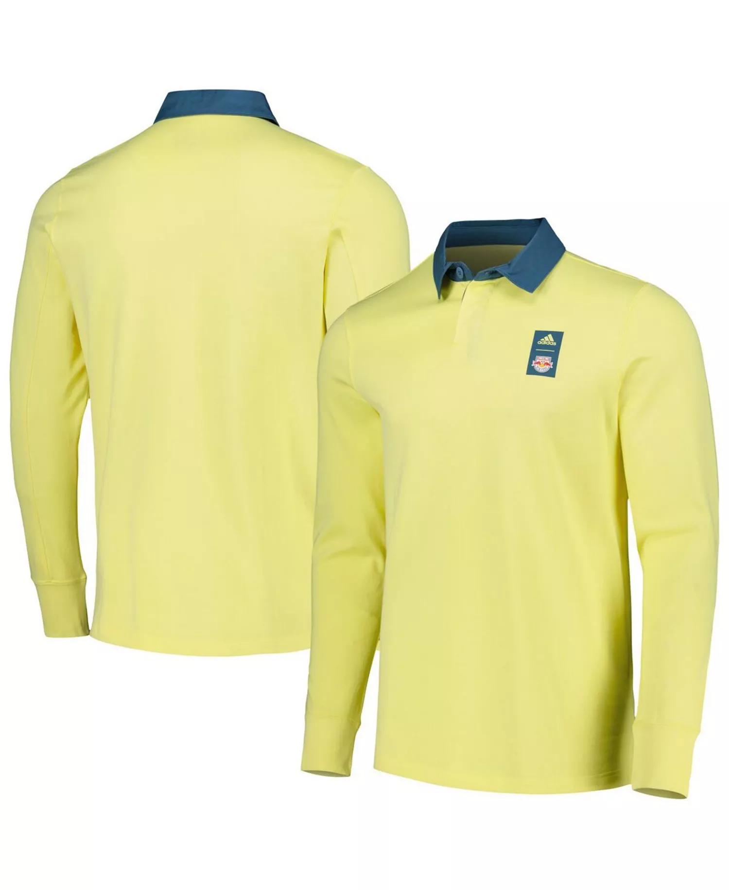 Men's 2023 Player Yellow New York Red Bulls Travel Long Sleeve Polo Shirt - Yellow - 2XL