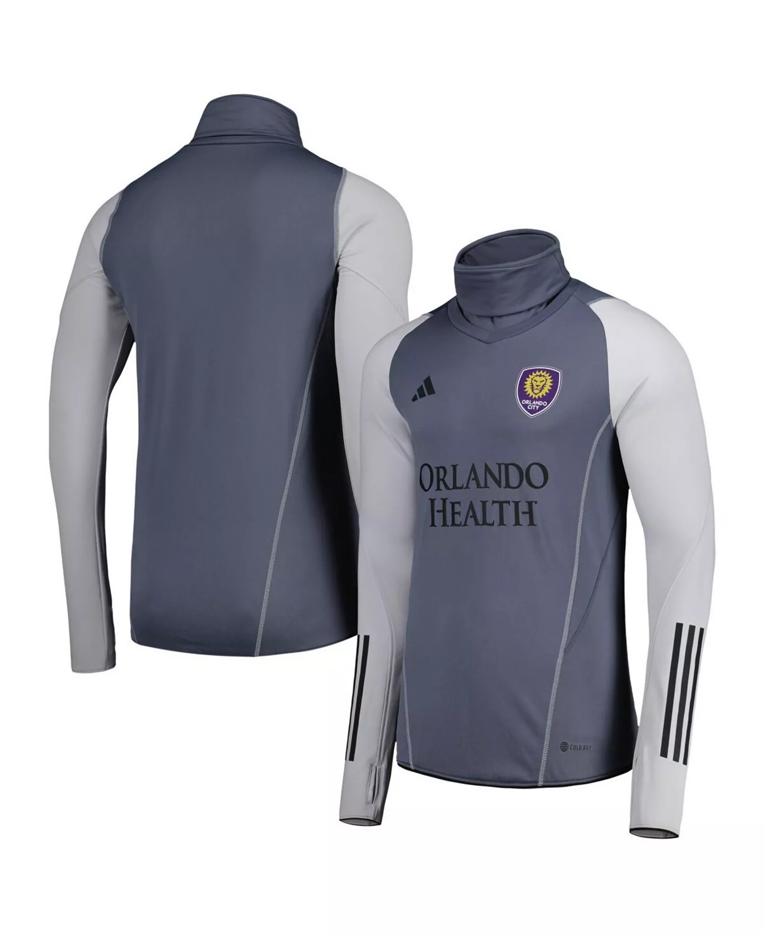 Men's Gray Orlando City SC Warm Raglan COLD.RDY Top - Gray - 2XL