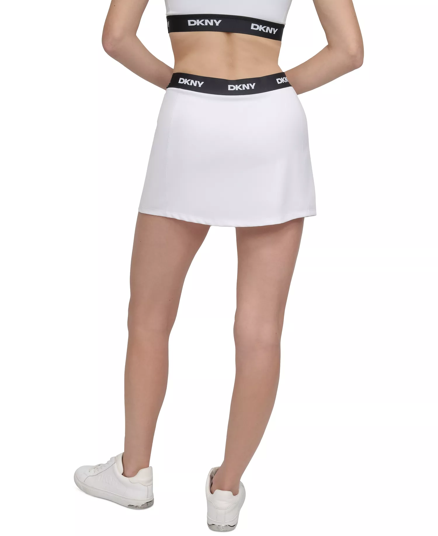 Women's Logo-Waistband Balance Compression Skort - White - XL