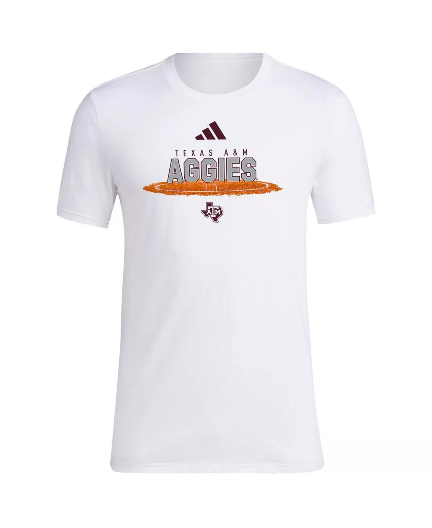 Men's White Texas A M Aggies Softball Pitcher's Circle T-Shirt - White - 2XL