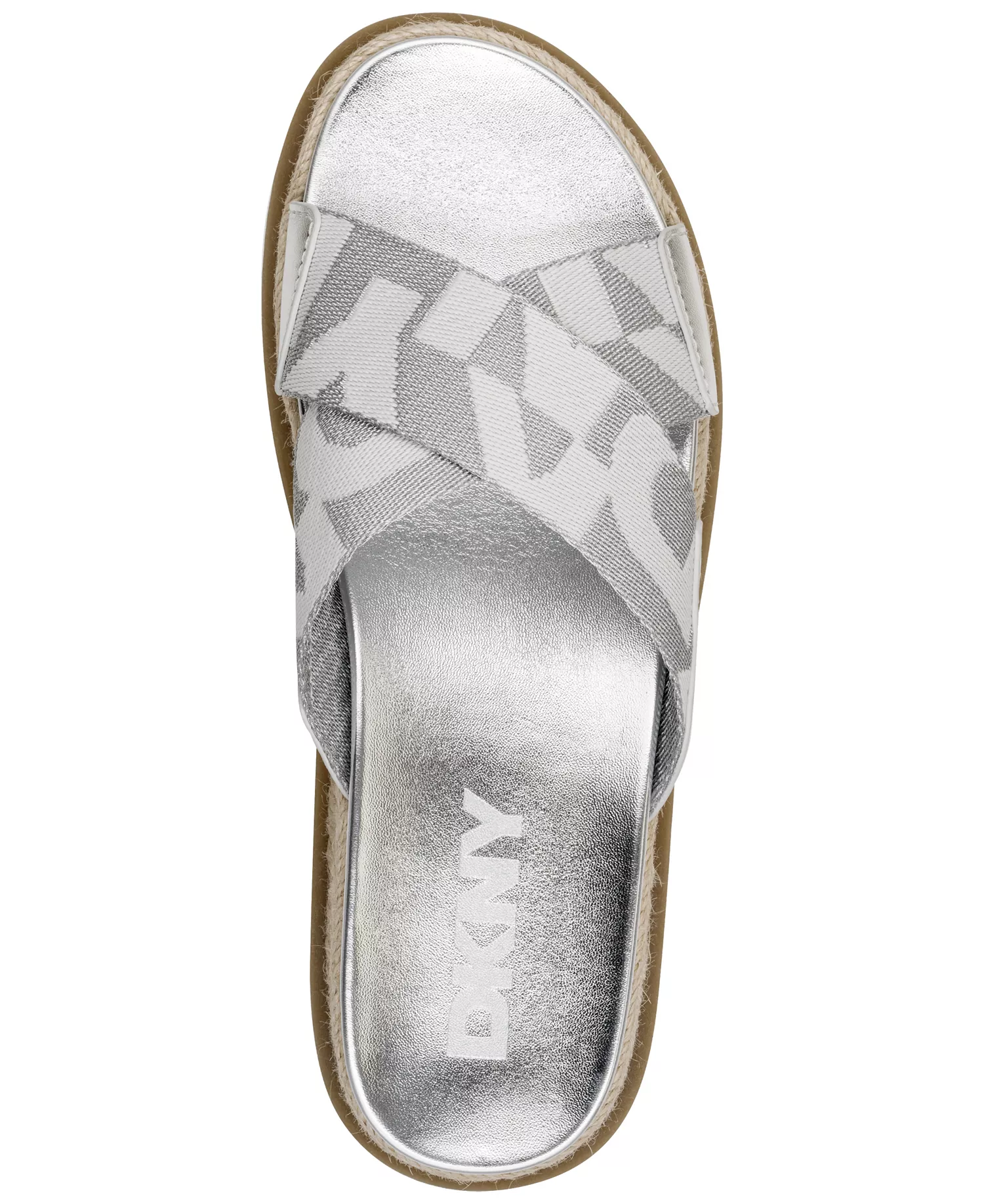Women's Binna X Band Slip-On Sandals - Silver/Marshmallow - 10M