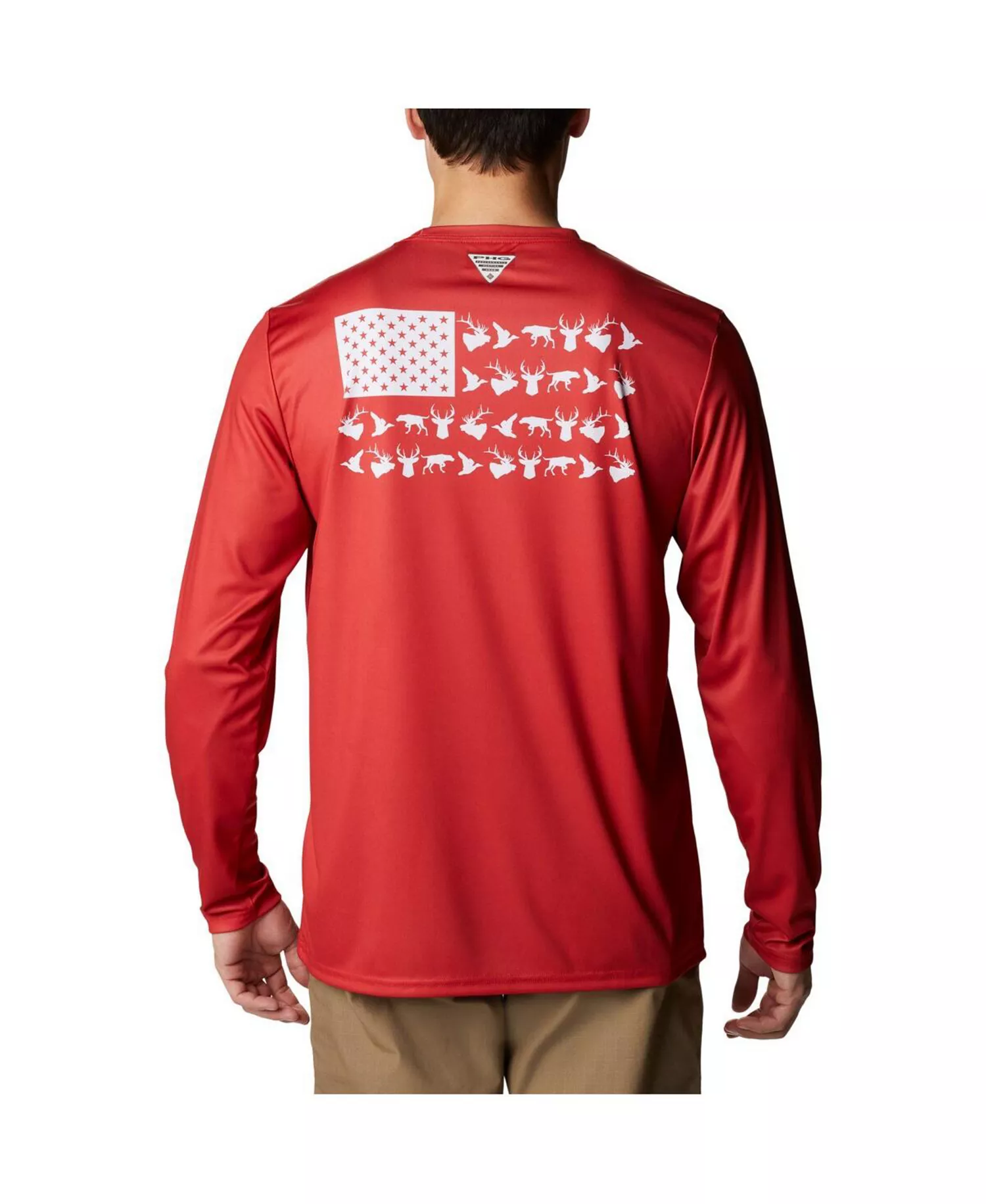 Men's Scarlet Nebraska Huskers Terminal Shot Omni-Shade Omni-Wick Long Sleeve T-shirt - Scarlet - M