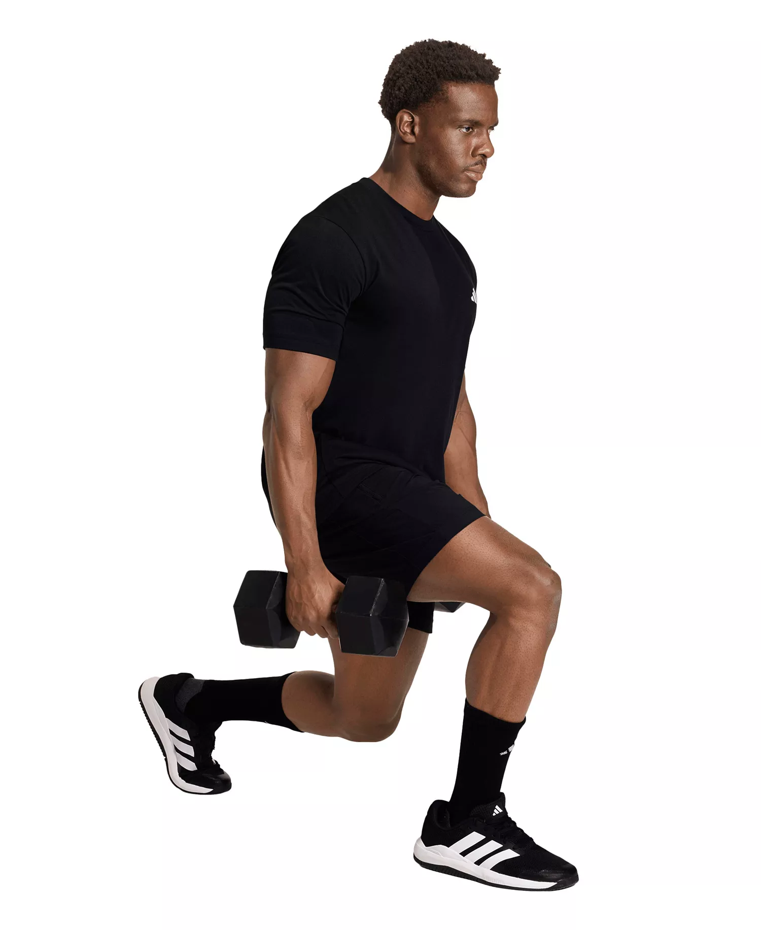 Men's Workout Essentials Crewneck T-Shirt - Black - 2XL