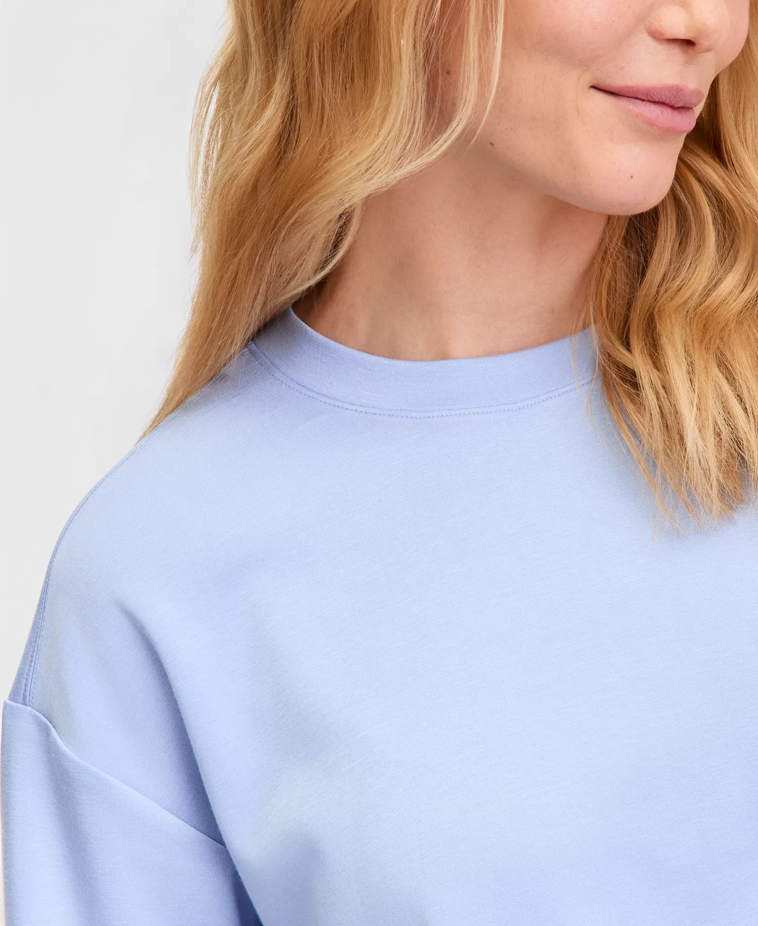 Women's Short Sleeve Crewneck T-Shirt, Macy's Exclusive - Air Blue - L