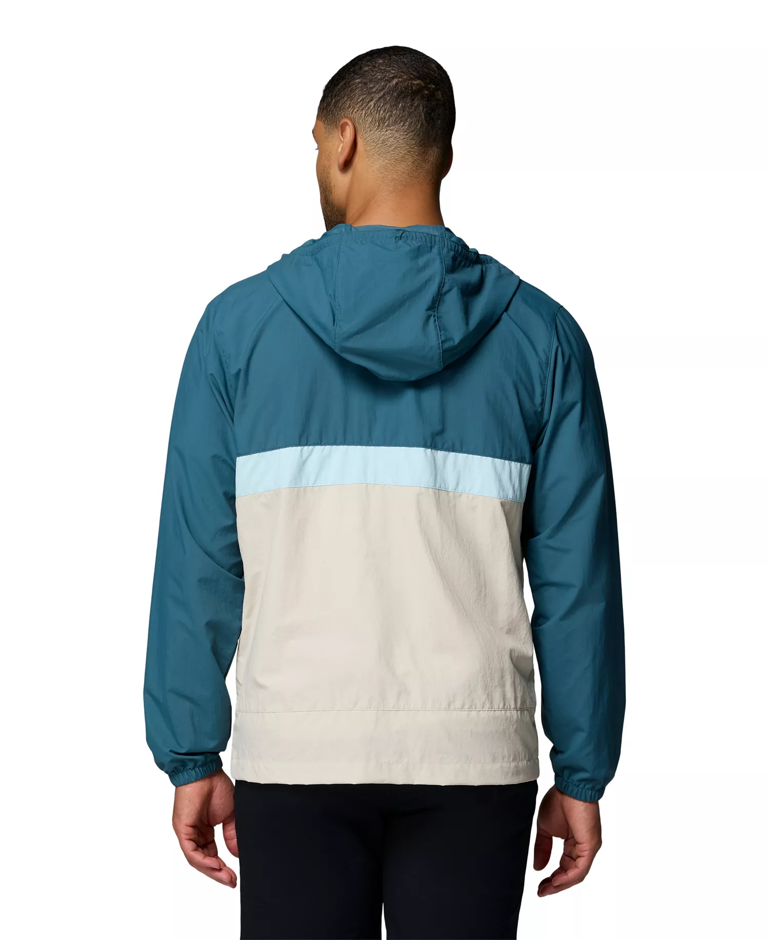 Men's Spire Valley™ Hooded Windbreaker - Black, Sha - L