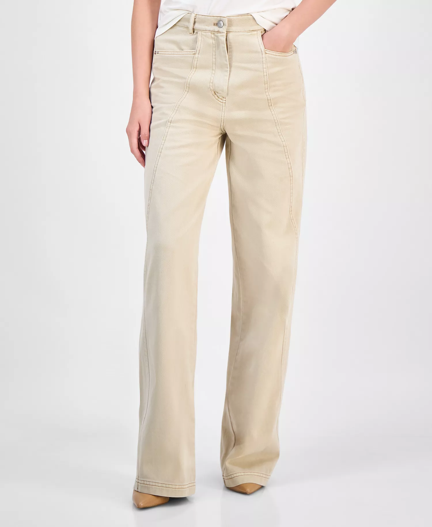 Women's Wide-Leg Jeans - Rustcopper - 12