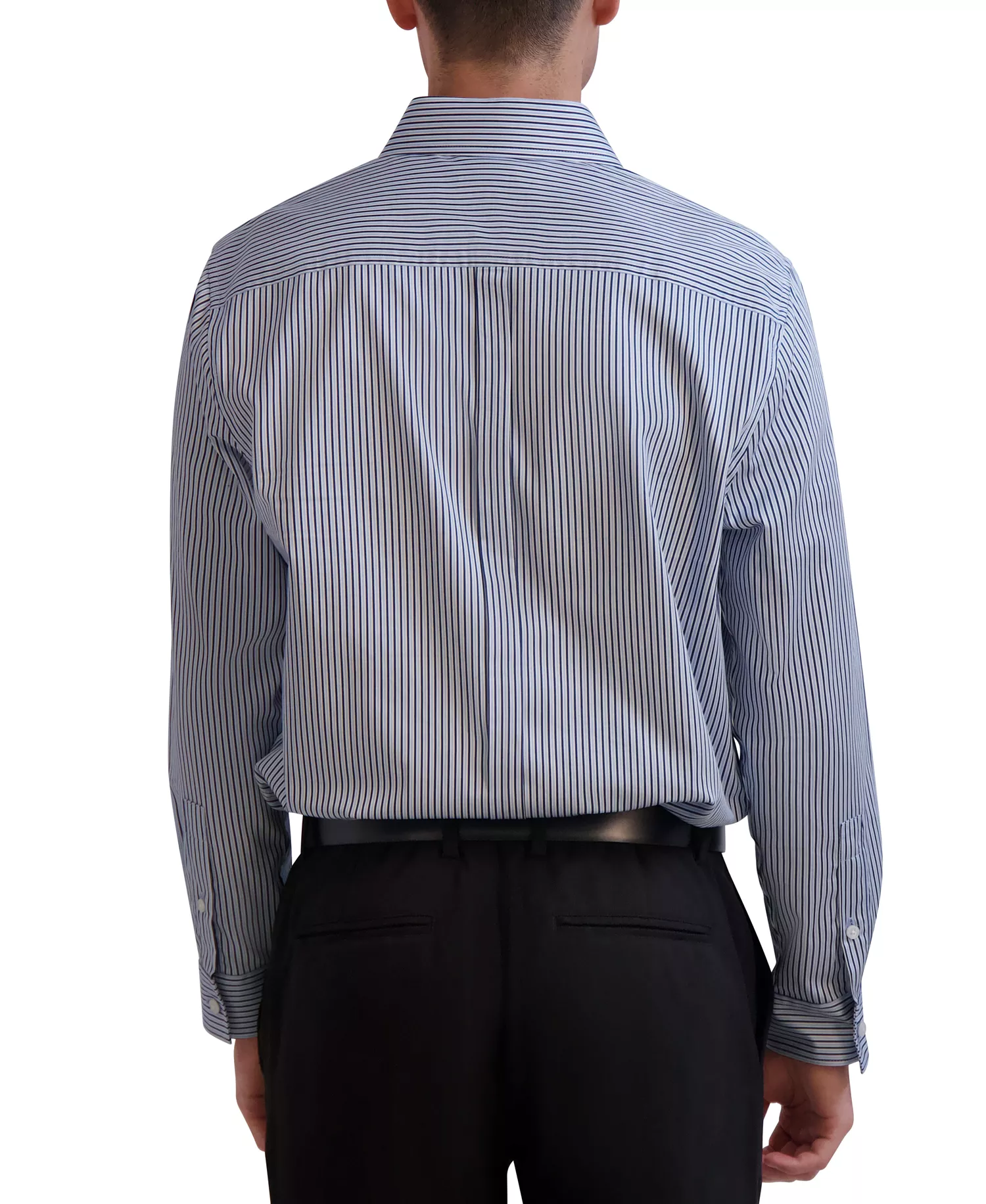 Men's Slim-Fit Stripe Dress Shirt - Blue Multi - 14-14 1/2 32-33