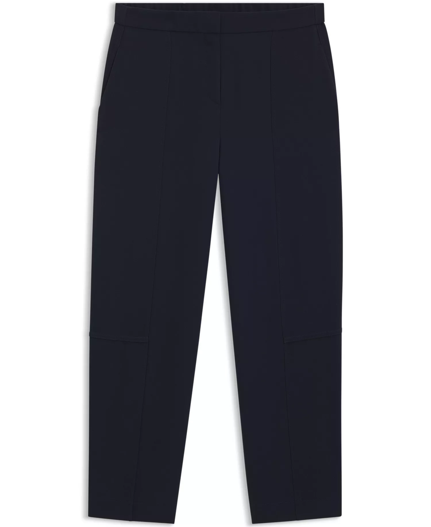 BOSS by Women's Wrinkle-Resistant Crepe Relaxed-Fit Pants - Dark Blue - 0