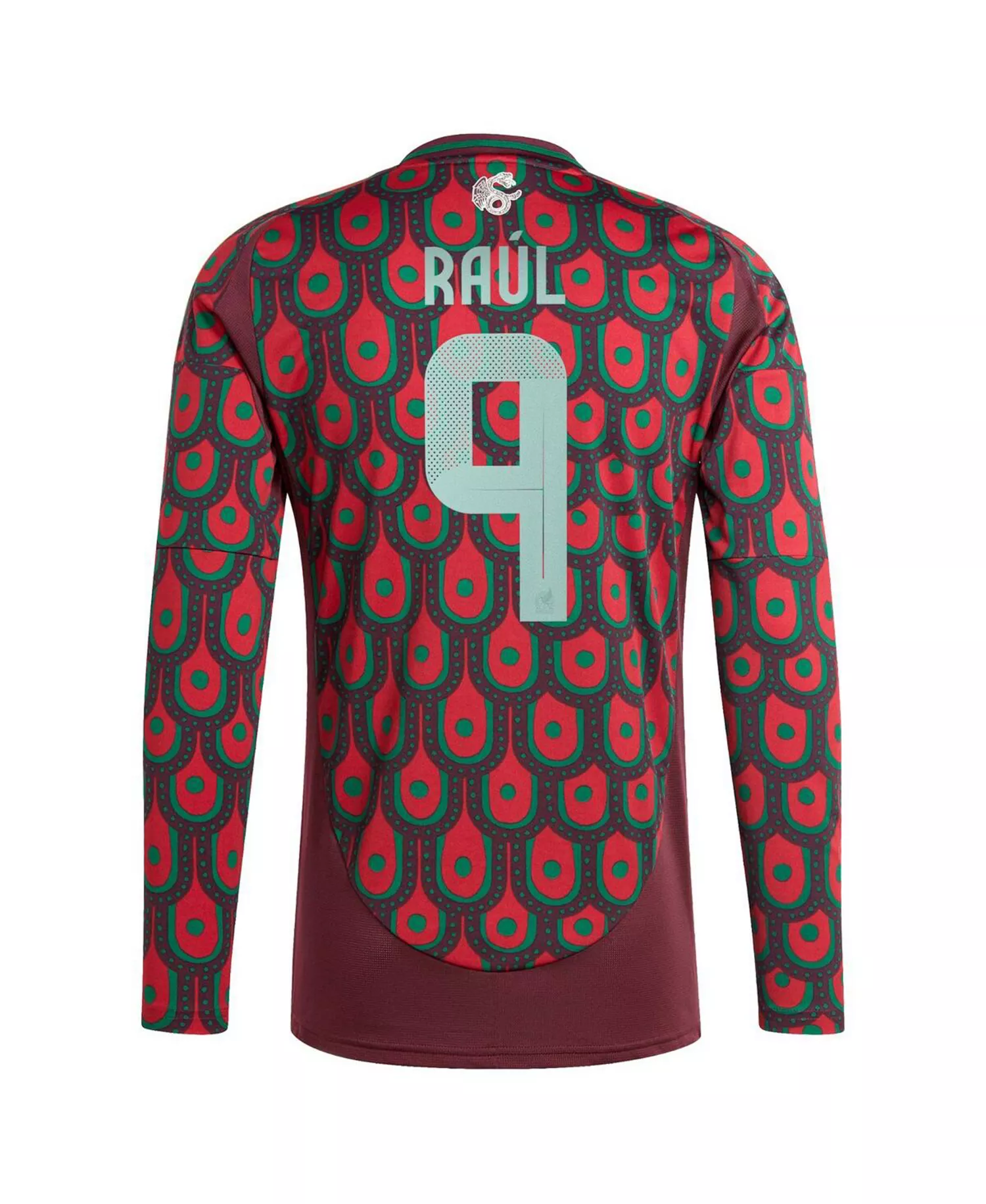 Men's Raul Jimenez Burgundy Mexico National Team 2024 Home Replica Player Long Sleeve Jersey - Burgundy - L