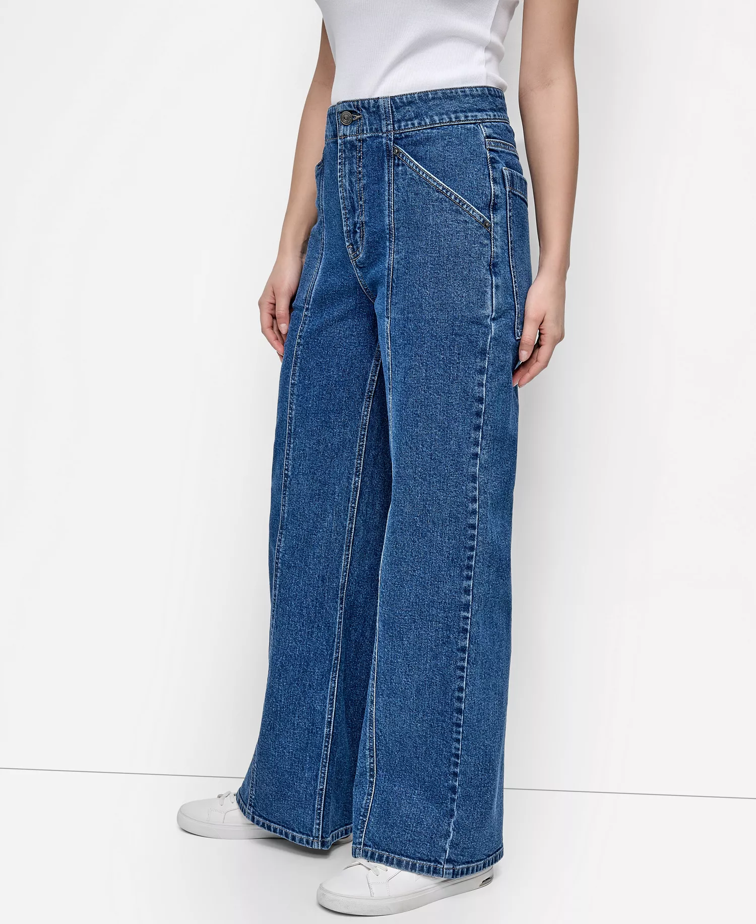 Women's High Rise Wide Leg Cargo Jeans - Moore - 24