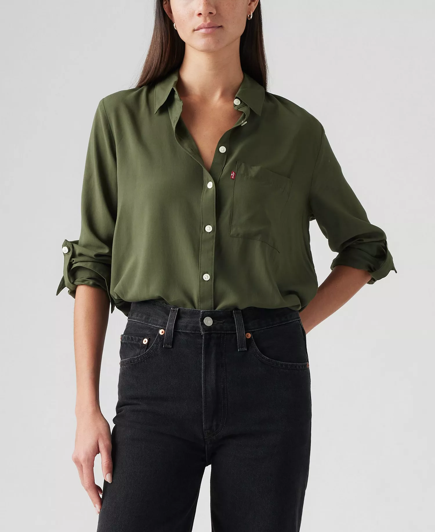 Plus Size Darlene Long-Sleeve Shirt - Deep Depths - 1X