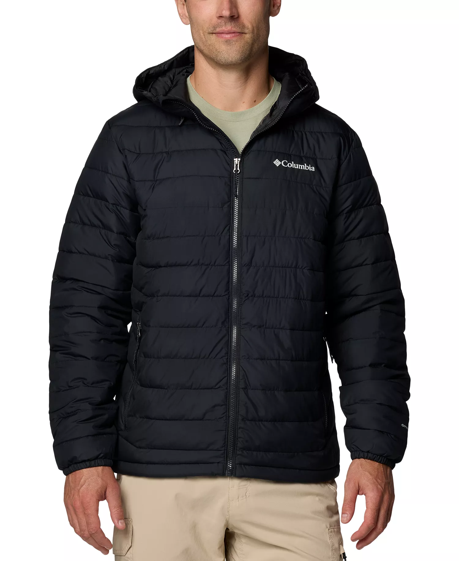 Men's Powder Lite II Hooded Jacket - Black - L