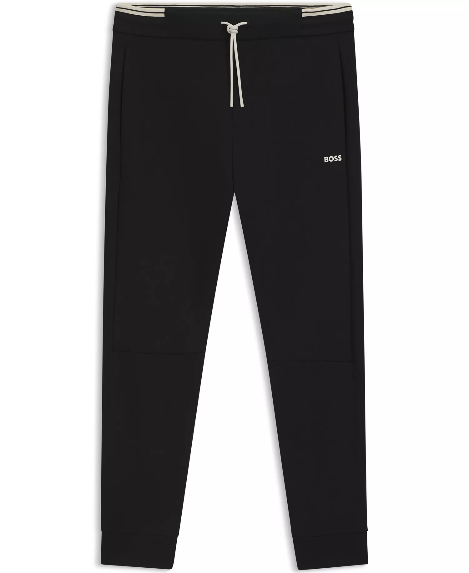 Men's Cotton-Blend Tracksuit Bottoms - Black, Gray - 3XL