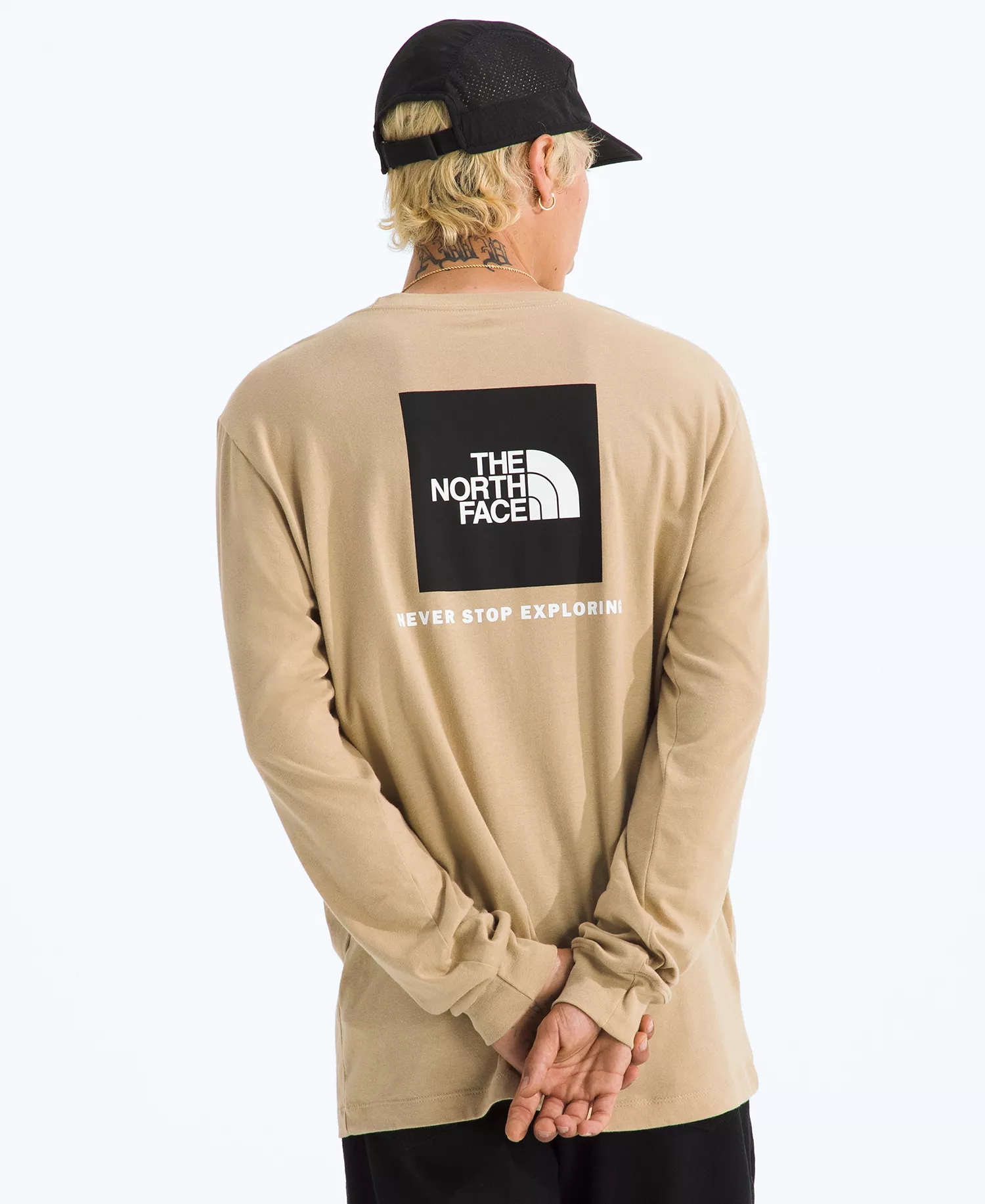 Men's Evolution Box NSE Regular Long-Sleeve T-Shirt - Khaki Stone - 2XL