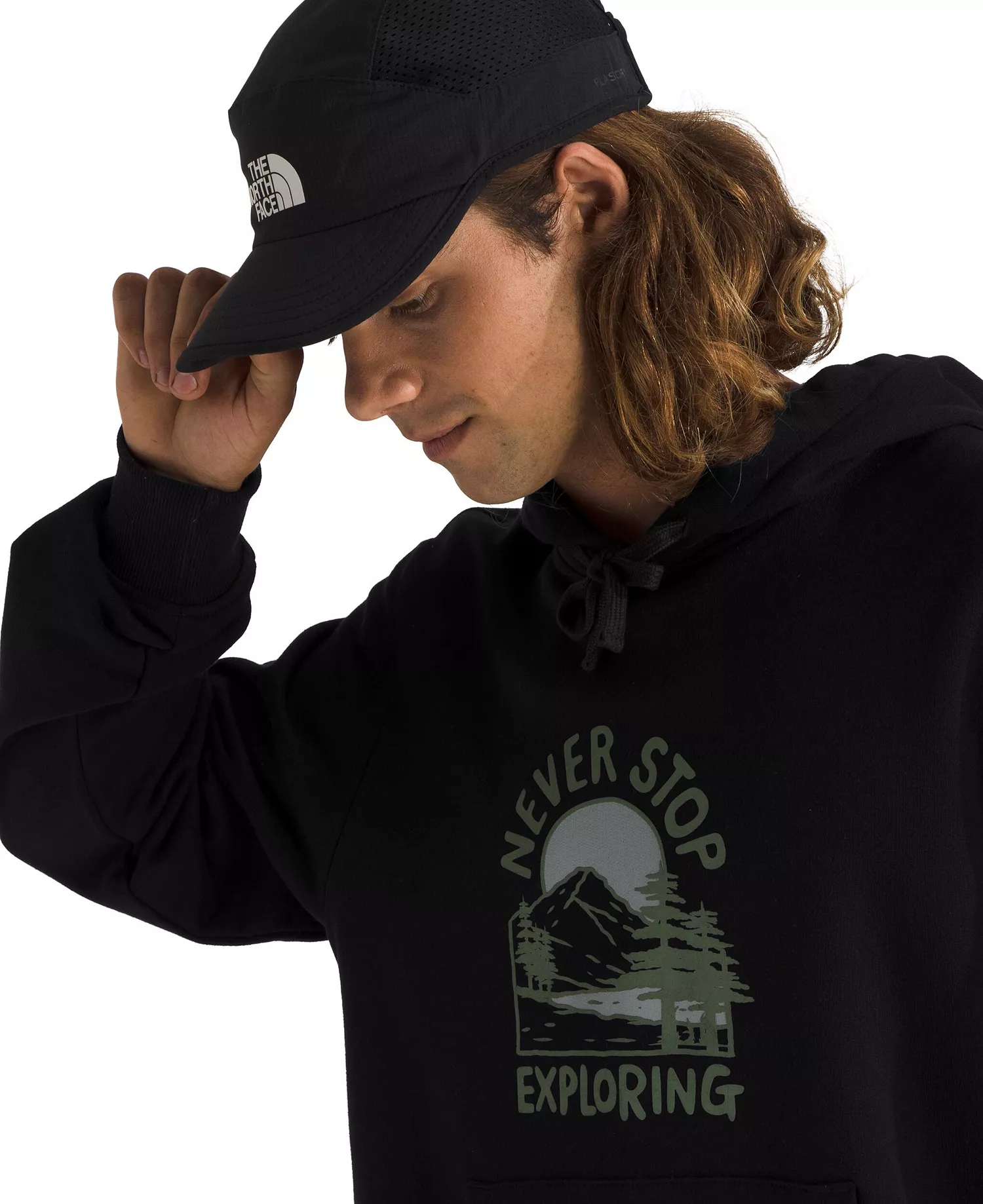 Men's Outdoor Graphic Hoodie - Black - L
