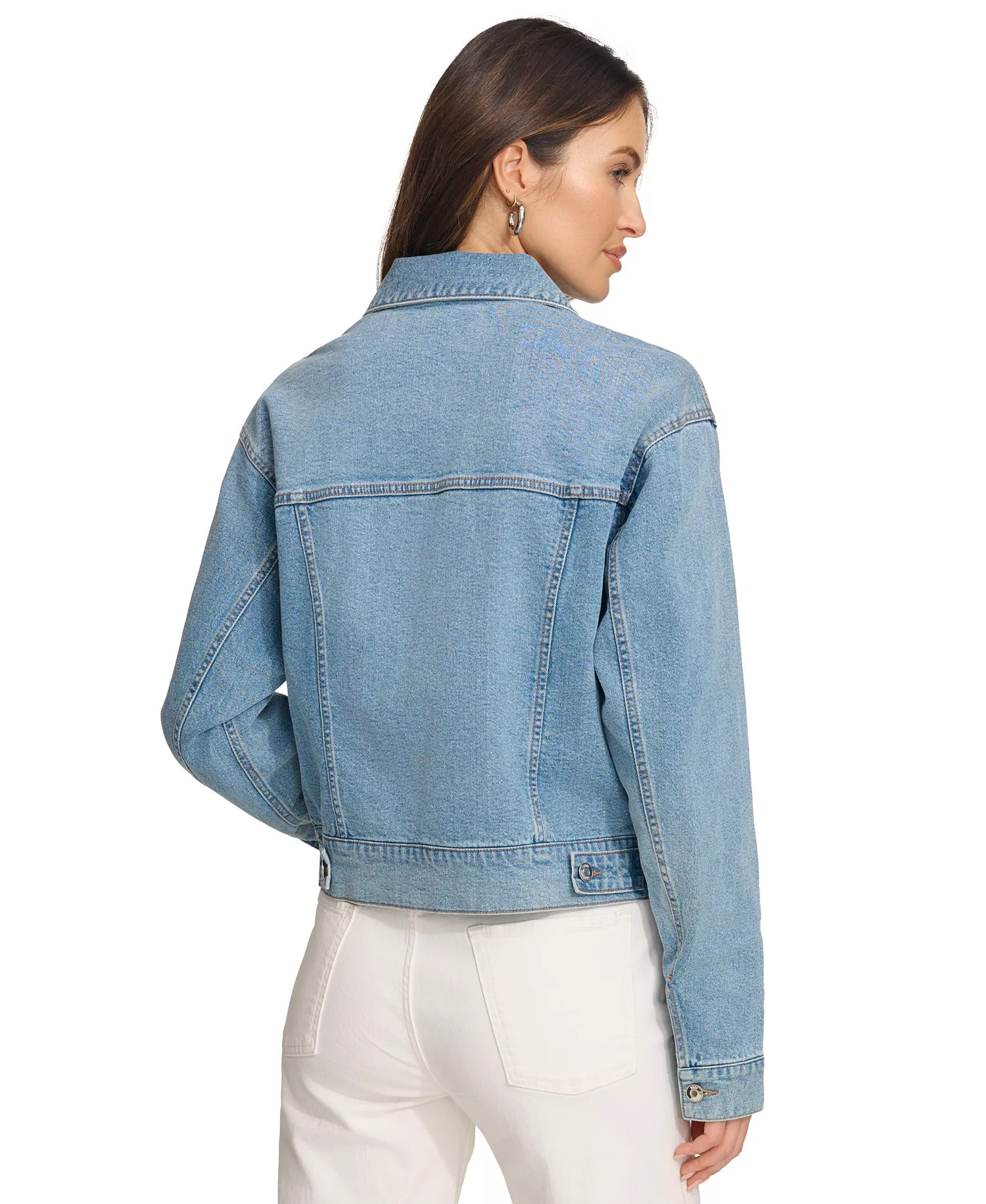 Women's Foundation Denim Trucker Jacket - Medium Wash Denim - L