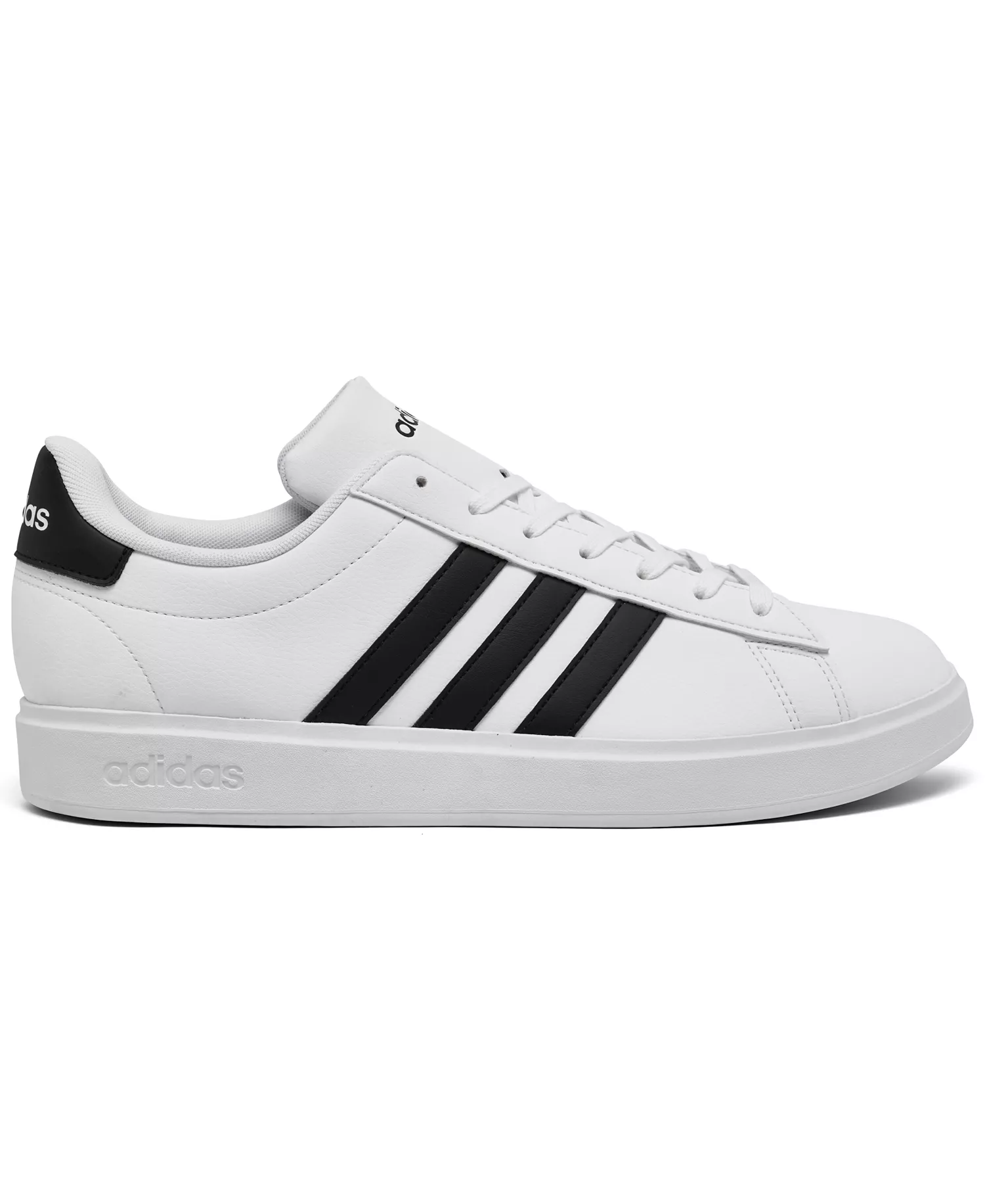Men's Grand Court 2.0 Casual Sneakers from Finish Line - White, Black - 11