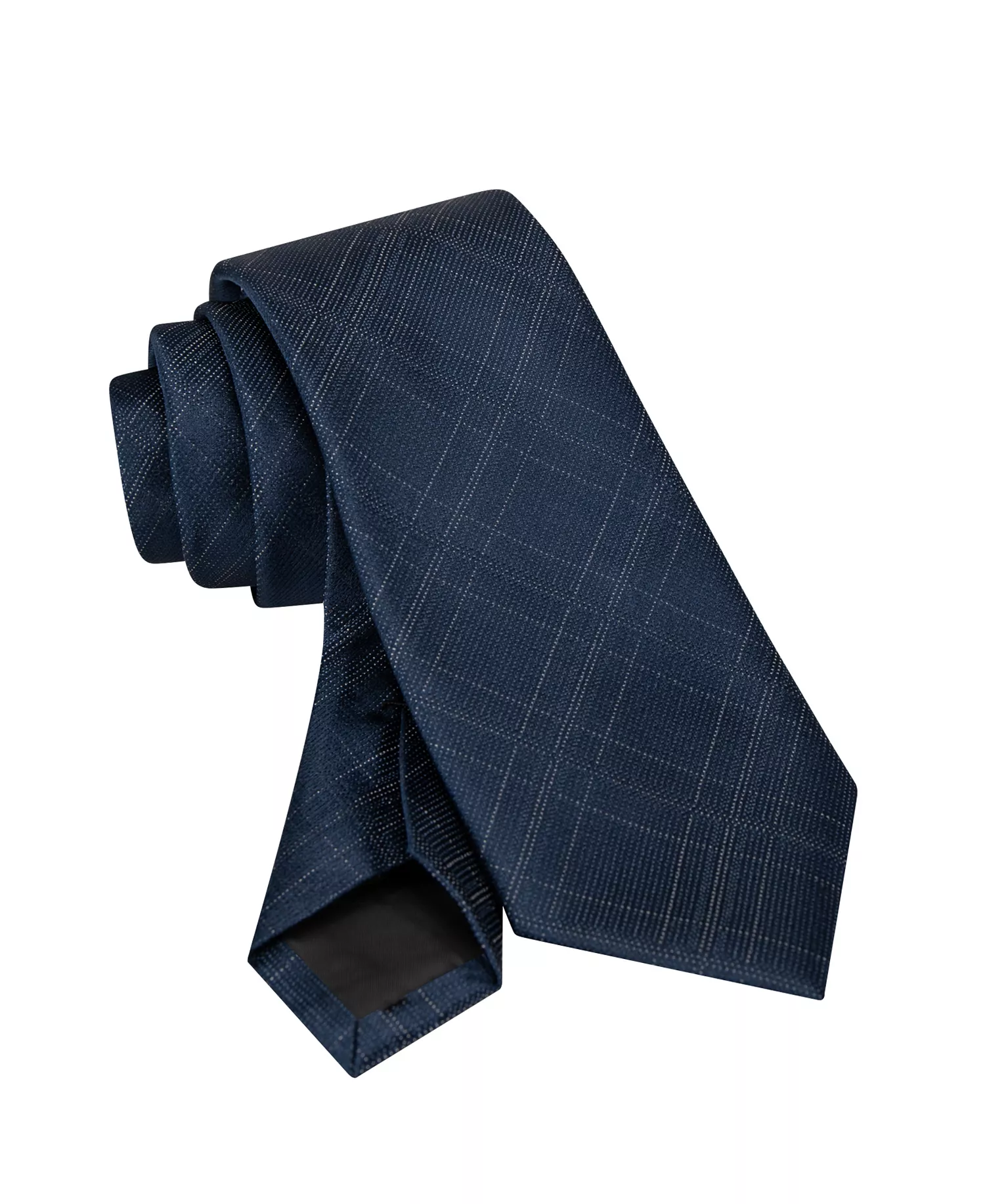 Men's Everett Plaid Tie - Navy - ONE SIZE