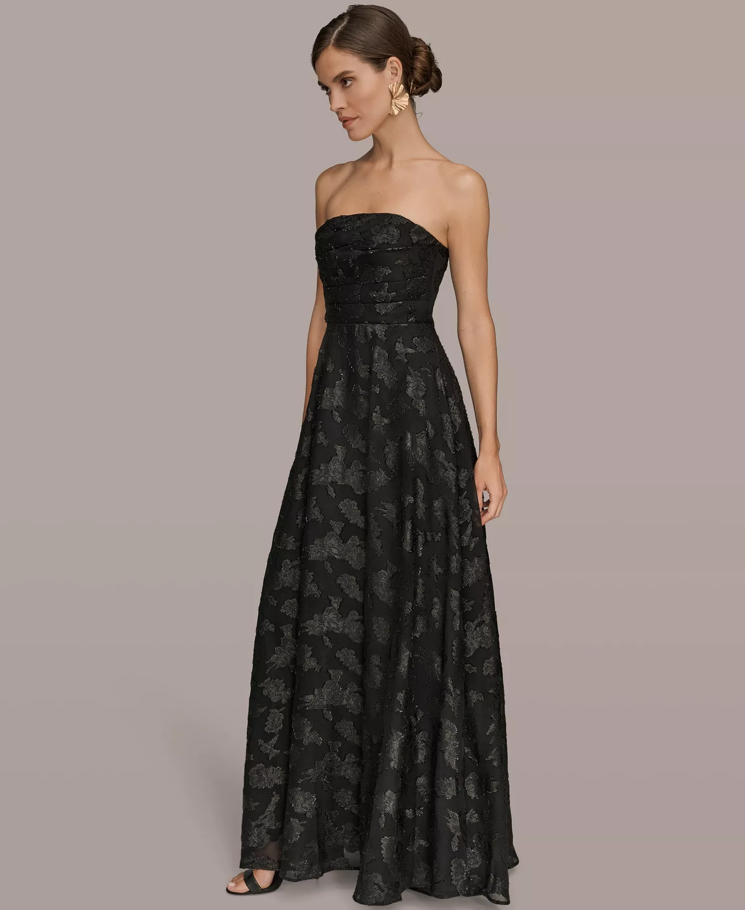 Women's Strapless Ball Gown - Black - 10