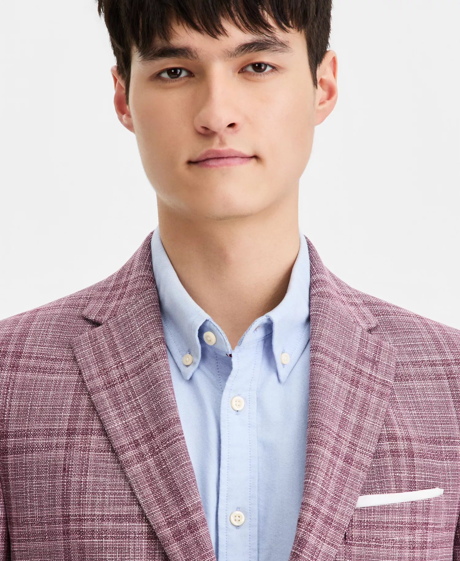 Men's Modern-Fit Patterned Blazer - Berry - 36R