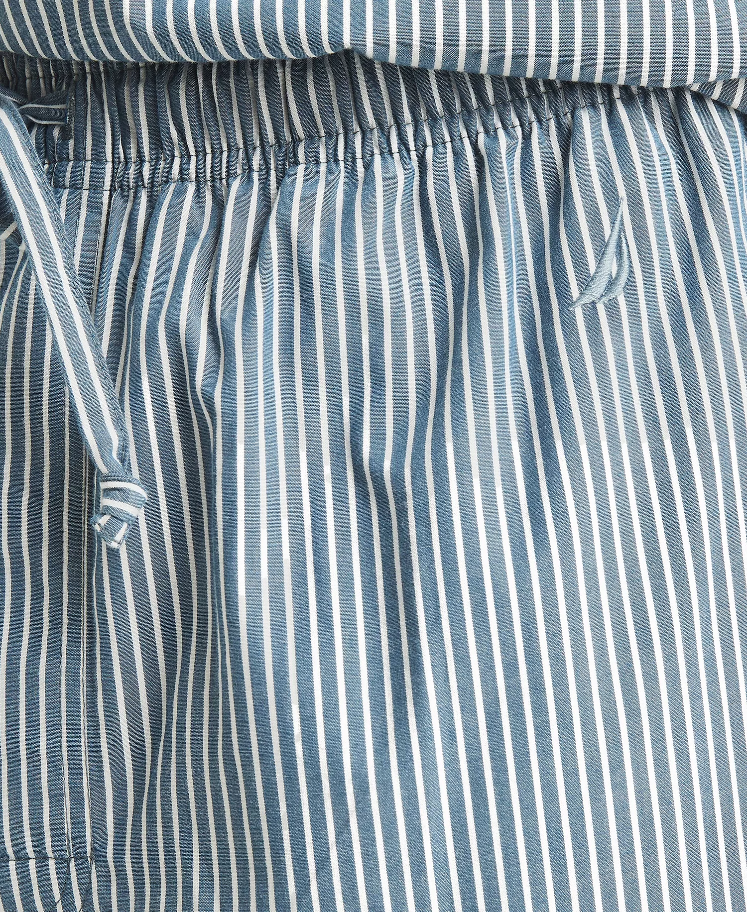 Men's Striped Poplin Pajama Pants - Ensign Blue - L
