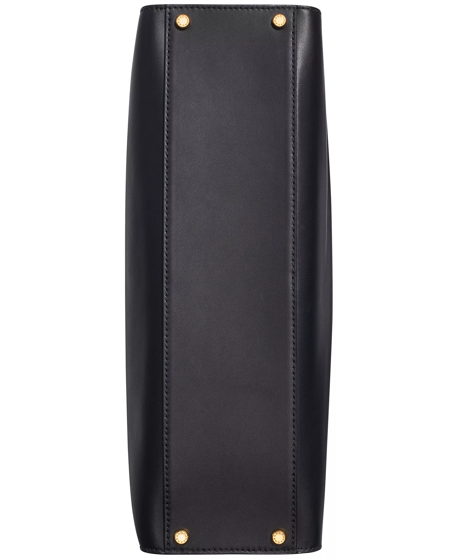 Merino Leather Large Tote Bag - Black/Gold - ONE SIZE