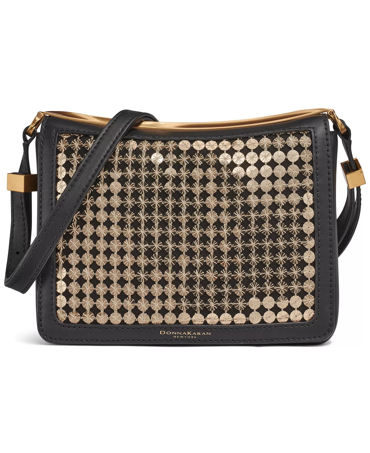 Jericho Sequin Convertible Shoulder Bag - Black/ Sequin Gold - NO SIZE