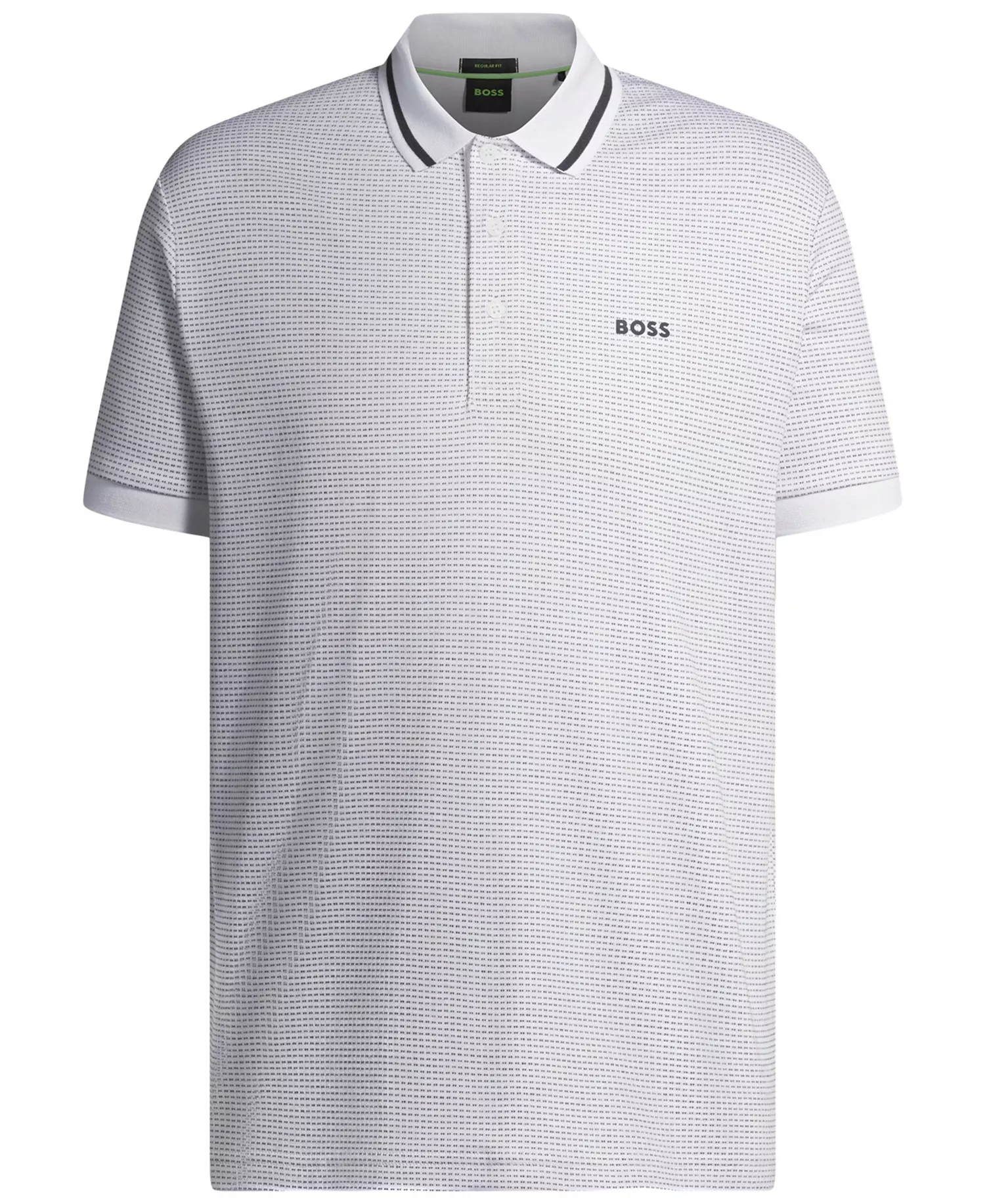 Men's Jacquard Regular-Fit Paddy Polo - White - 2XL