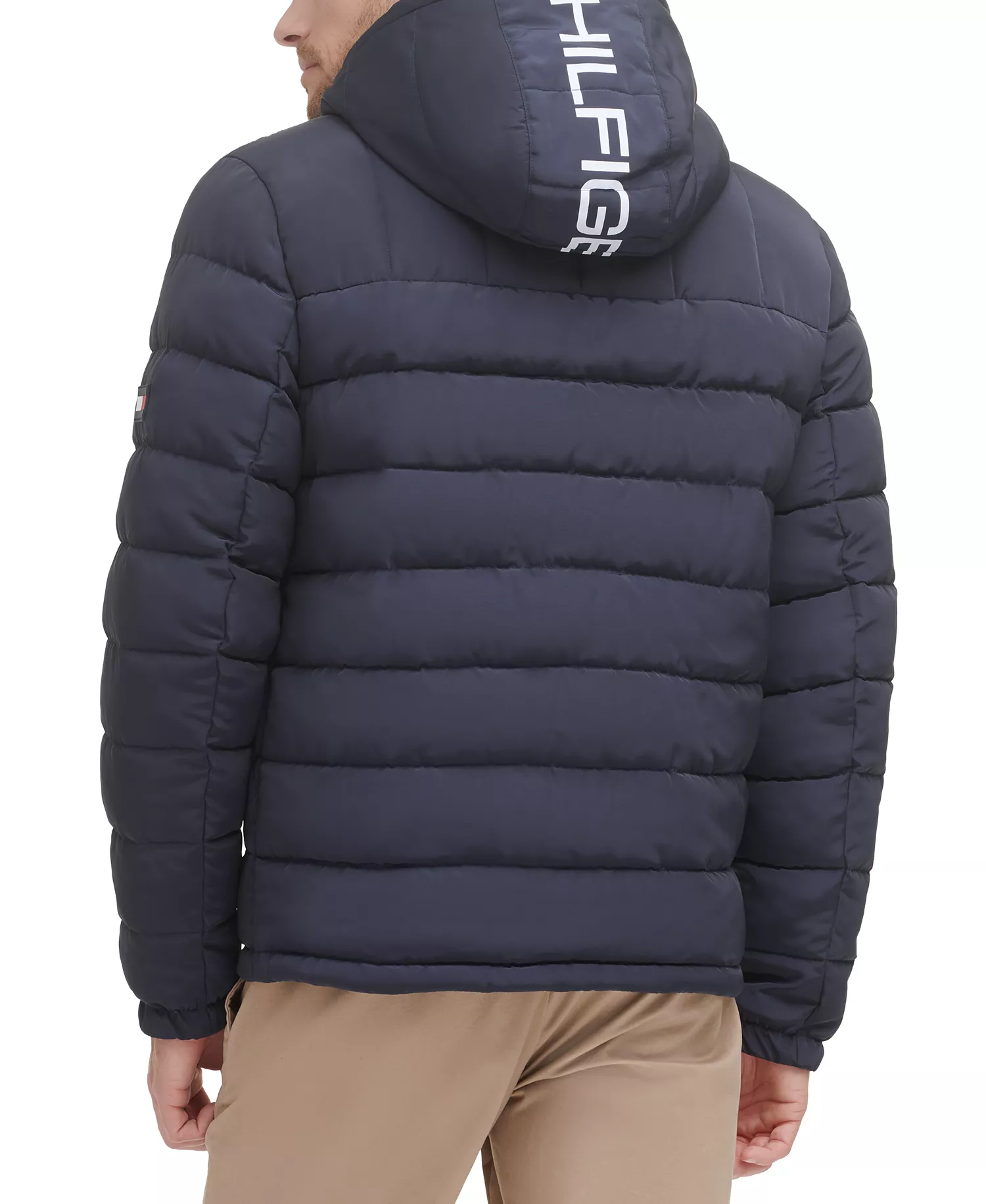 Men's  Sherpa Lined Hooded Quilted Puffer Jacket - Midnight - S