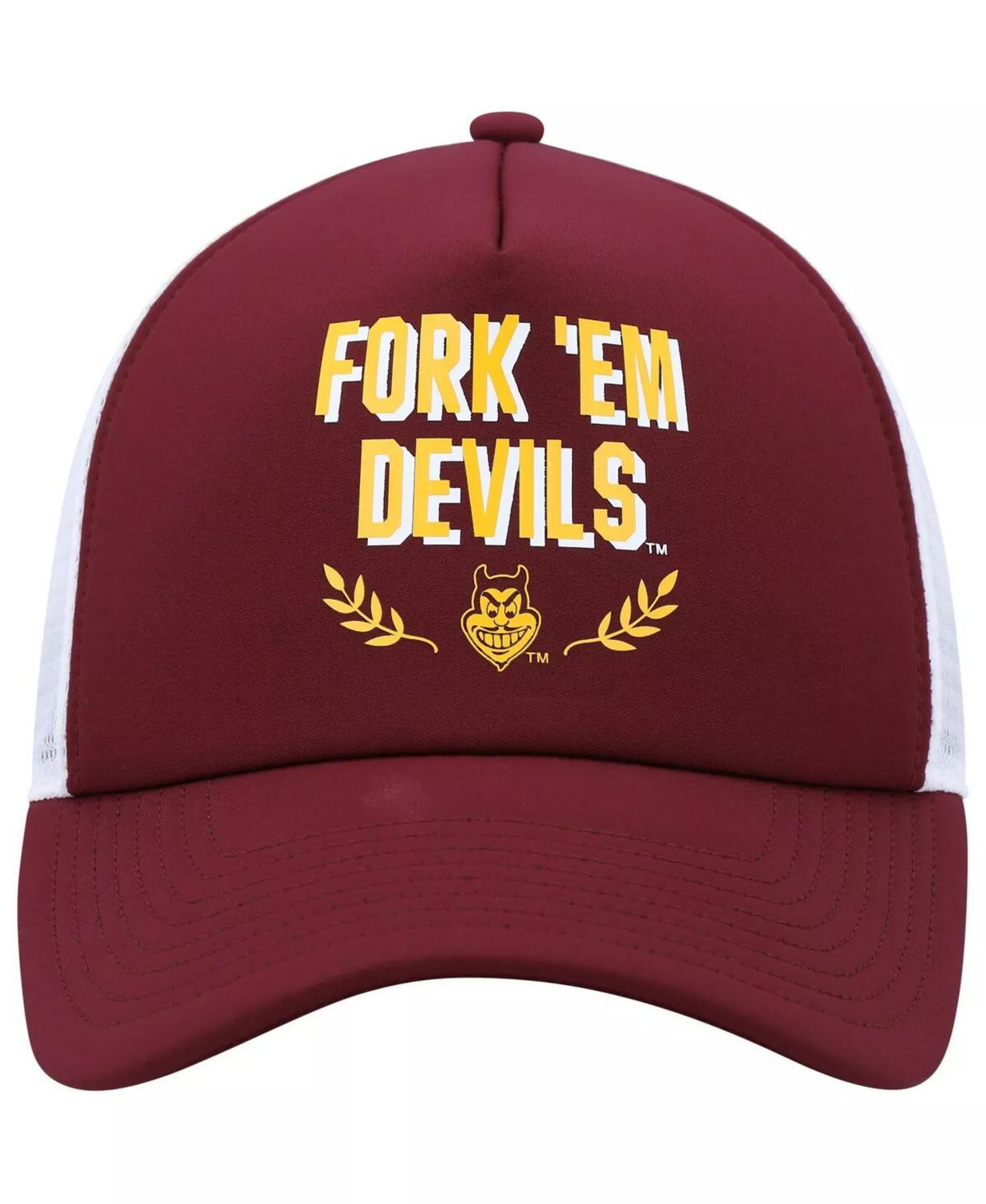 Men's Maroon Arizona State Sun Devils Phrase Foam Front Trucker Adjustable Hat - Maroon - One Size Fits All