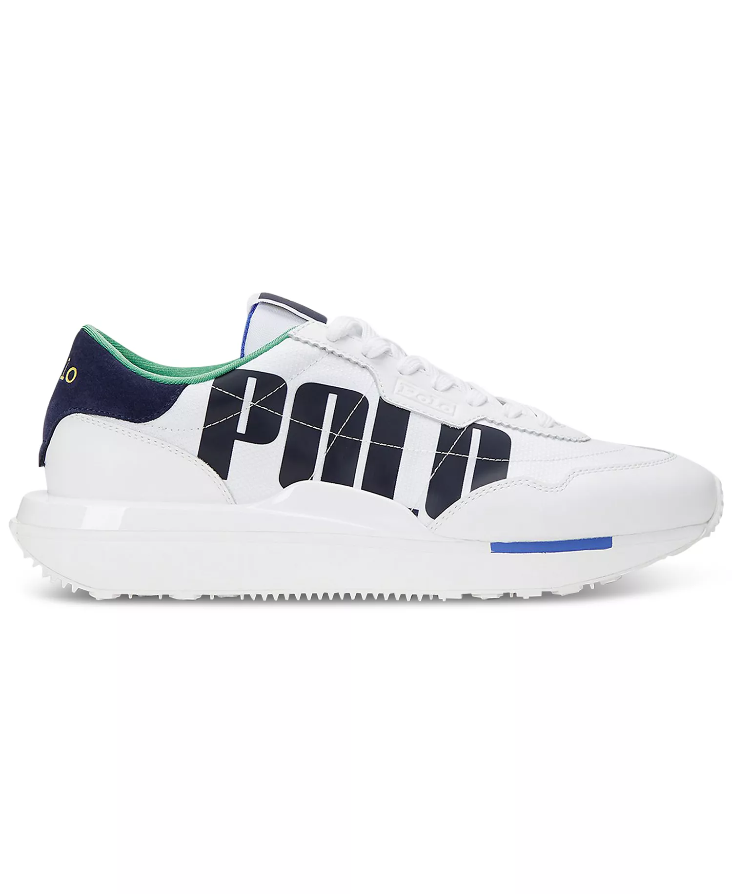 Men's Train 89 Logo Leather & Oxford Sneaker - WHITE/MULTI - 10