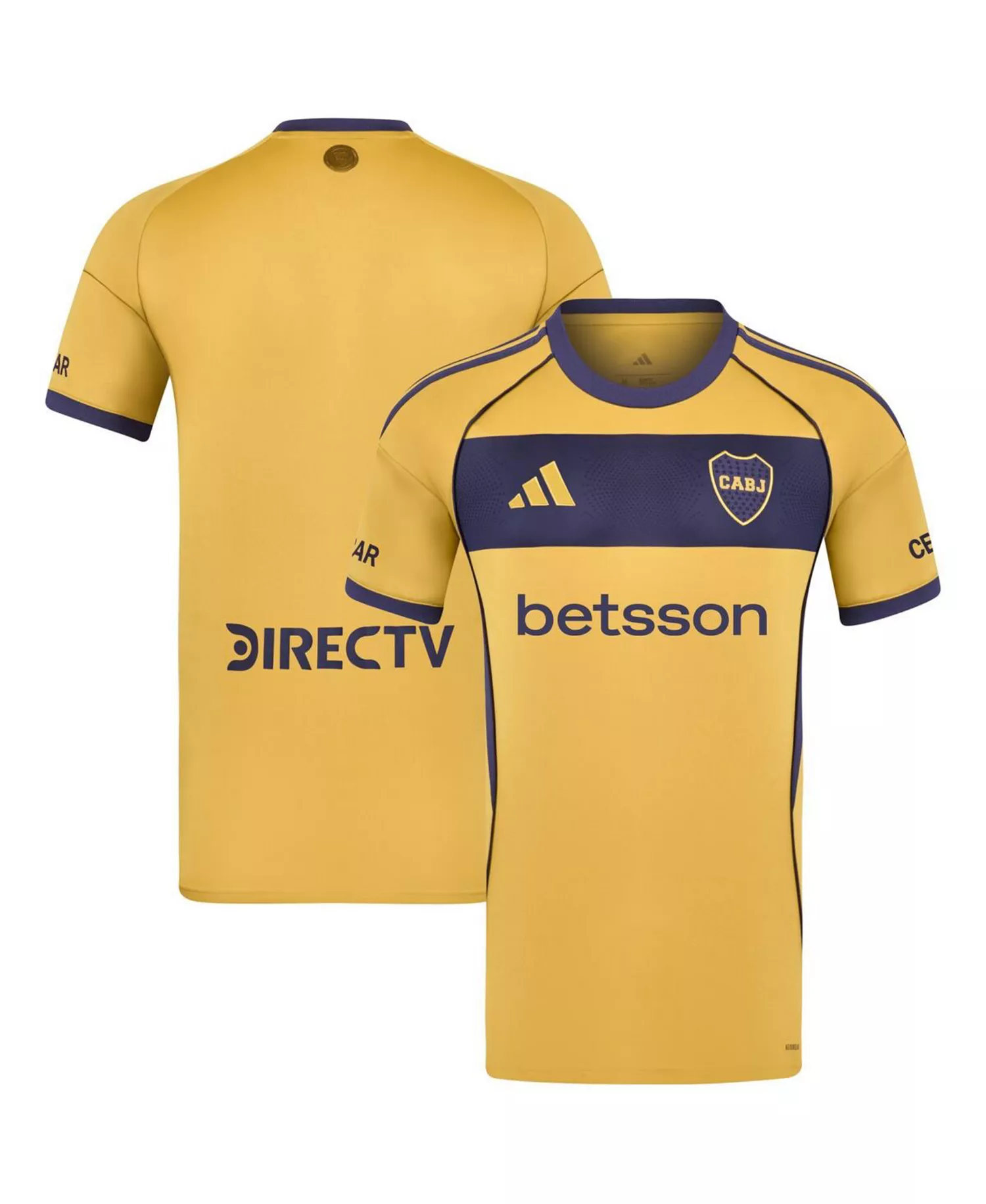 Men's Yellow Boca Juniors 2025/26 Away Replica Jersey - Yellow - 2XL