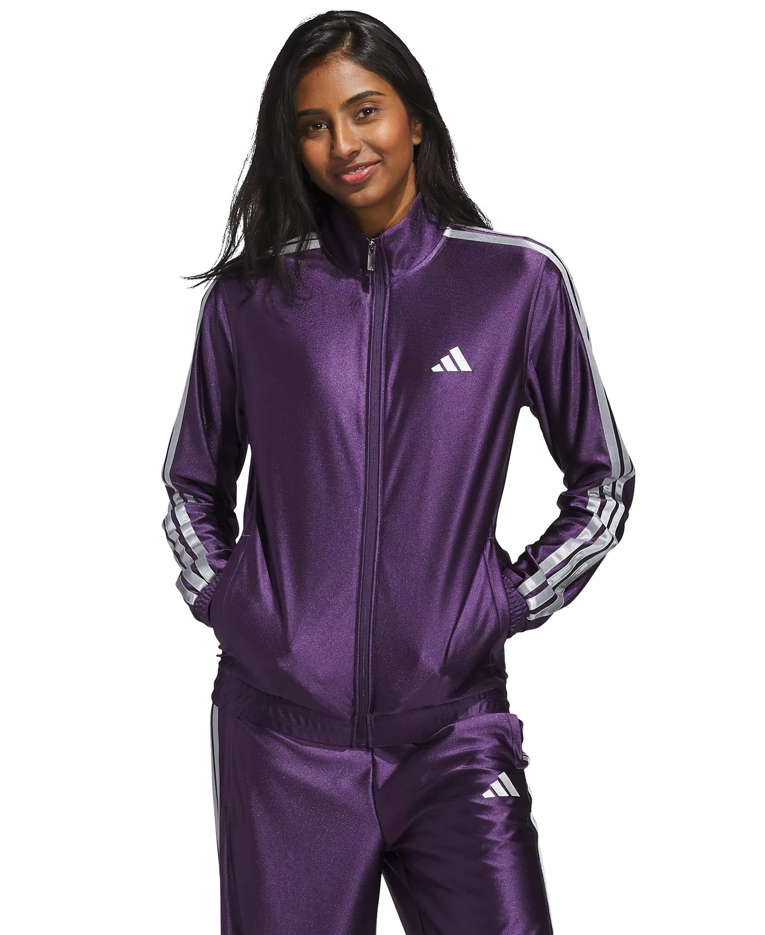 Women's Shine Regular Fit Sportswear Jacket - Aurora Plum - L