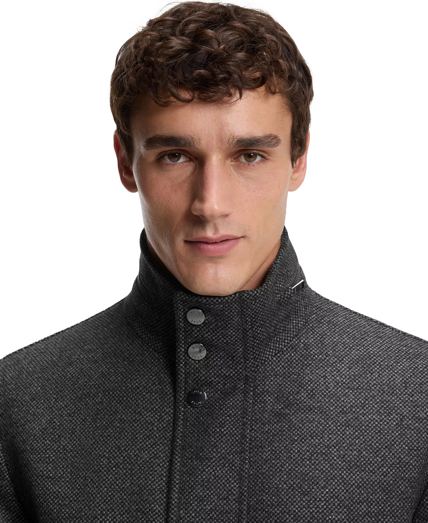 Men's Relaxed-Fit Wool-Blend Coat - Open Gray - 38R